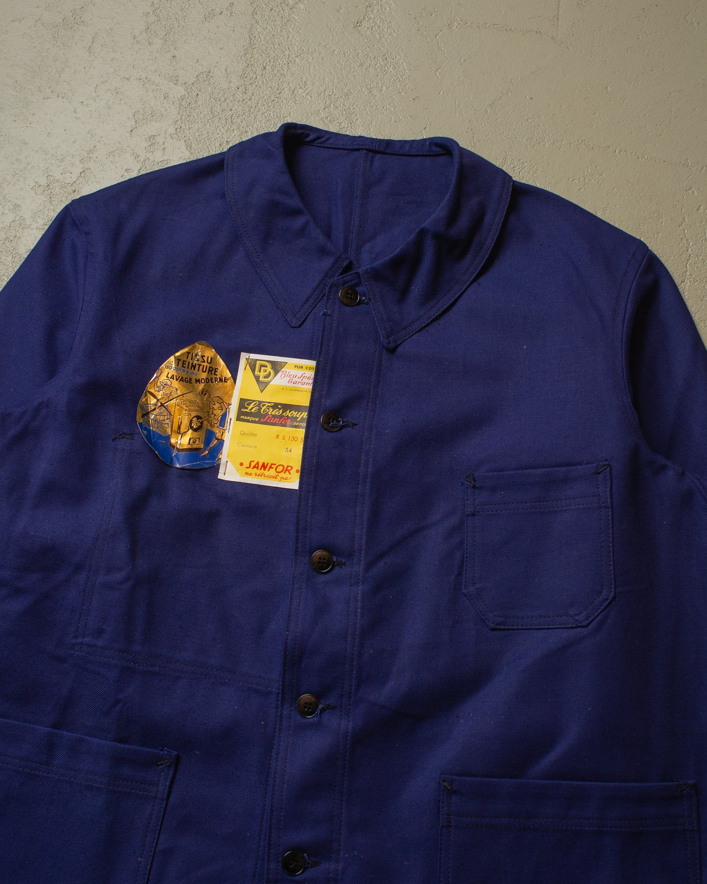 1950s Deadstock French Workwear Jacket navyblue - XL/XXL