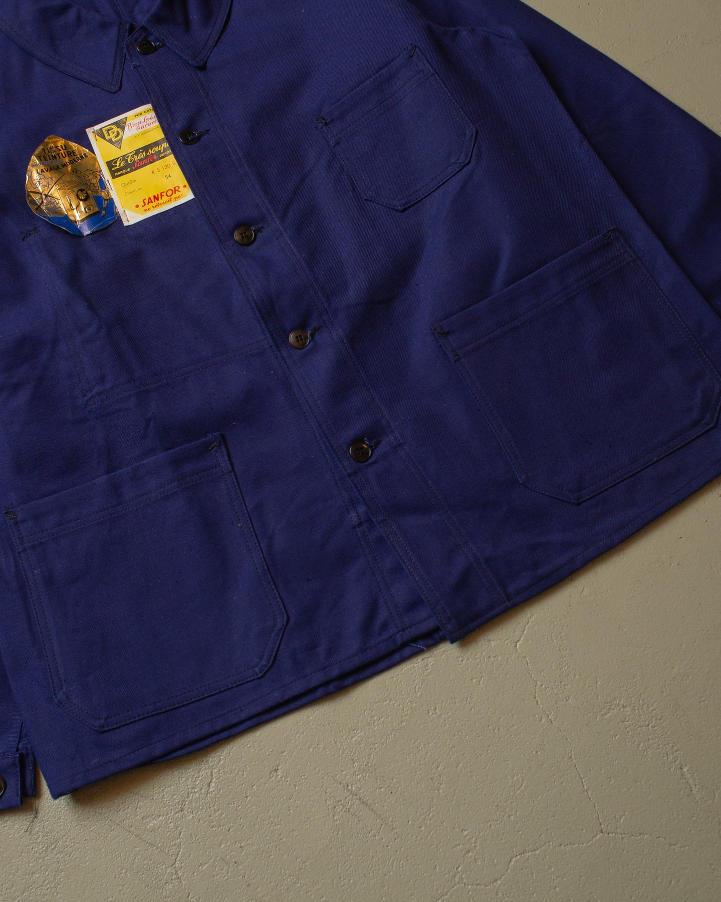1950s Deadstock French Workwear Jacket navyblue - XL/XXL