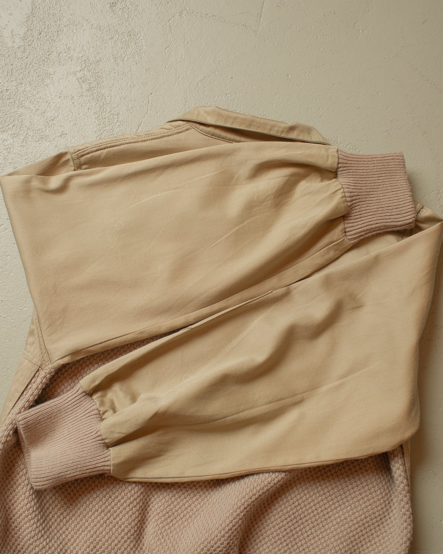 1980s Button Up Knit Jacket beige - M