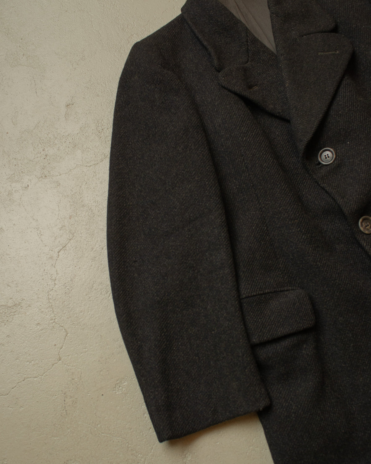 1930s/40s German "ADEFA" Double Breasted Wool Overcoat grey - M/L