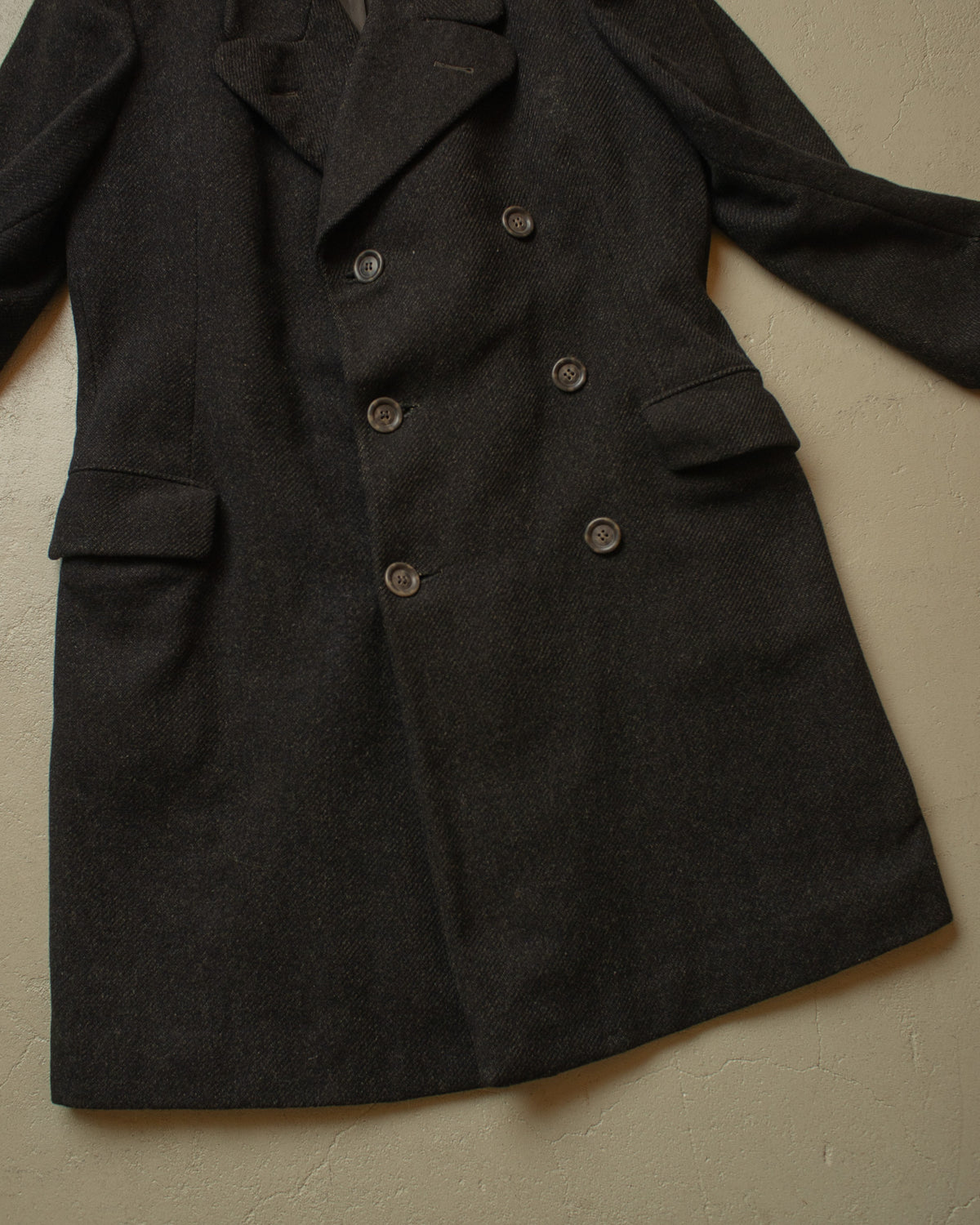 1930s/40s German "ADEFA" Double Breasted Wool Overcoat grey - M/L