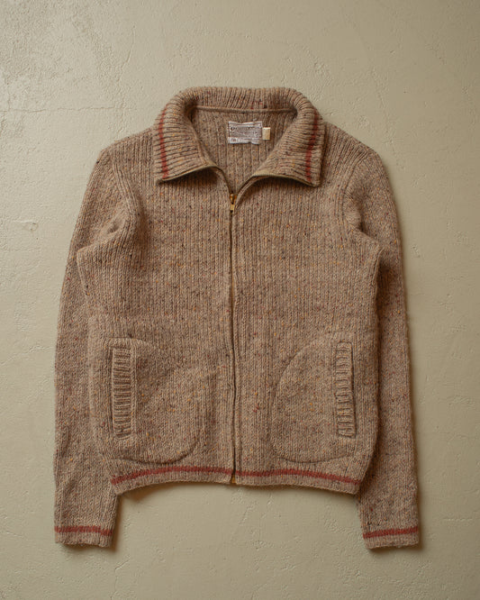 1980s Womens Pendleton Wool Knit Jacket brown - L