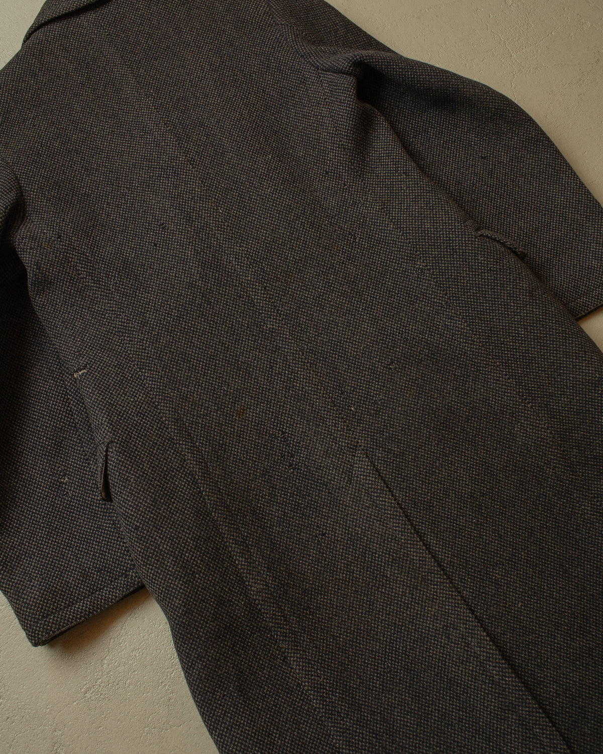 1930s German Double Breasted Wool Overcoat grey - M/L