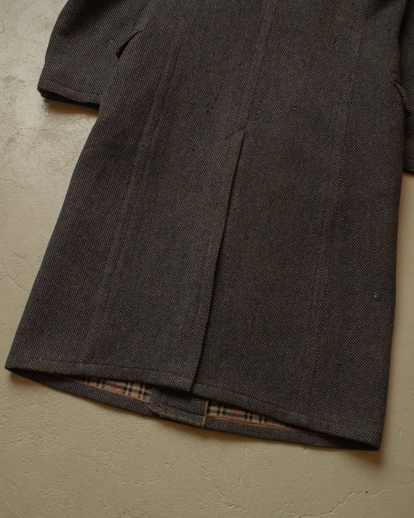 1930s German Double Breasted Wool Overcoat grey - M/L