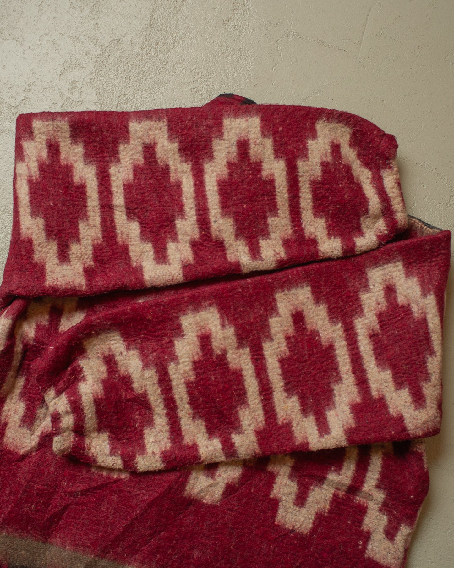 1980s Aztec Fleece Jacket burgundy - M/L