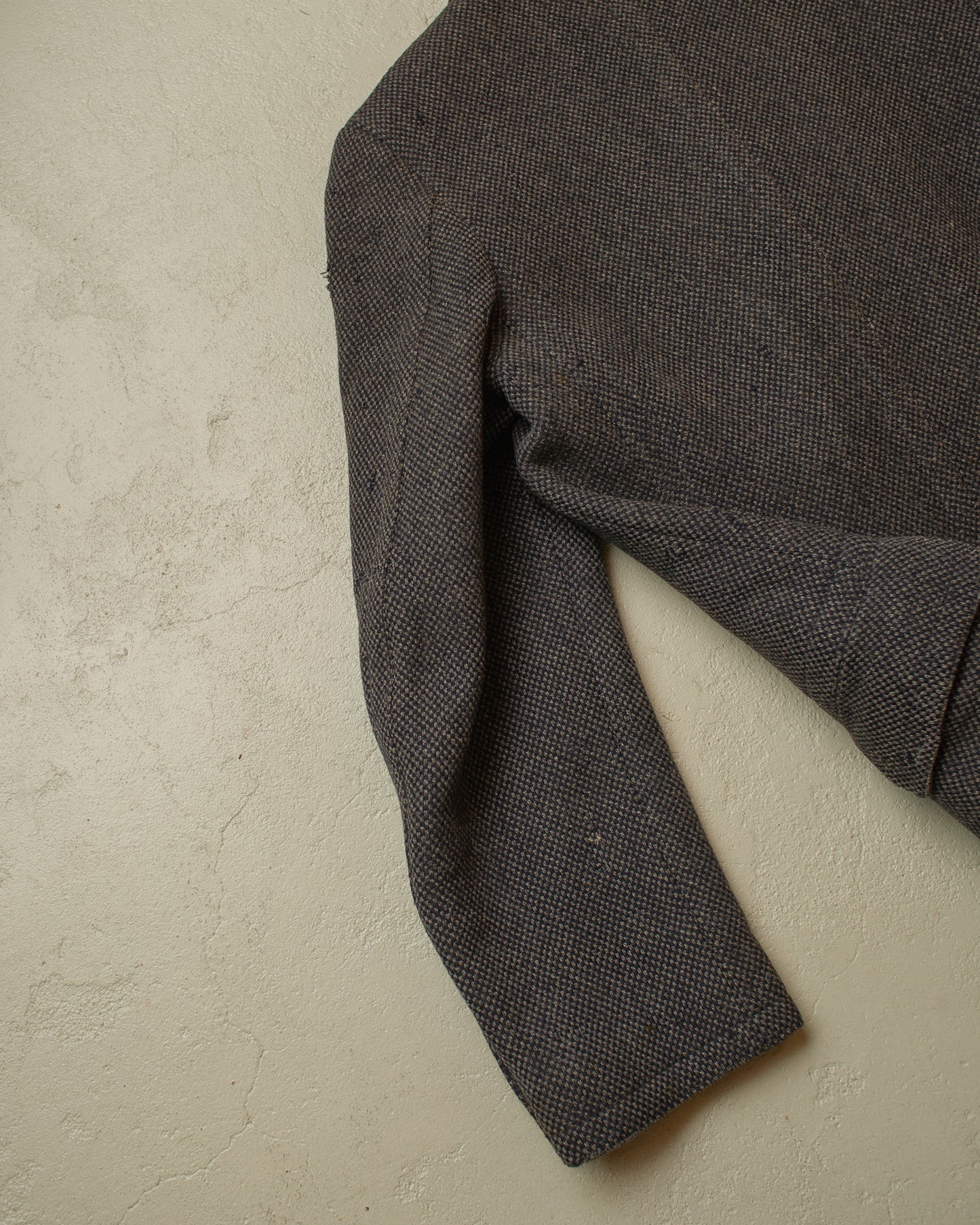 1930s German Double Breasted Wool Overcoat grey - M/L
