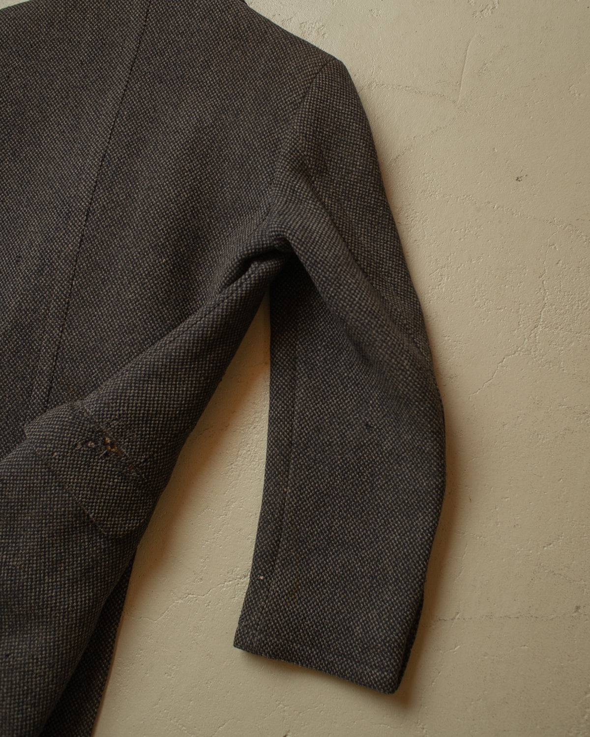 1930s German Double Breasted Wool Overcoat grey - M/L