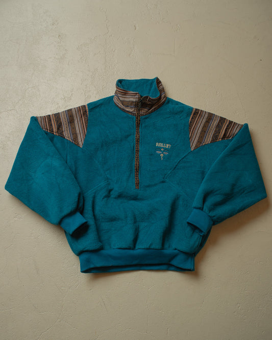 1980s Millet Quarter Zip Polar Fleece blue - L