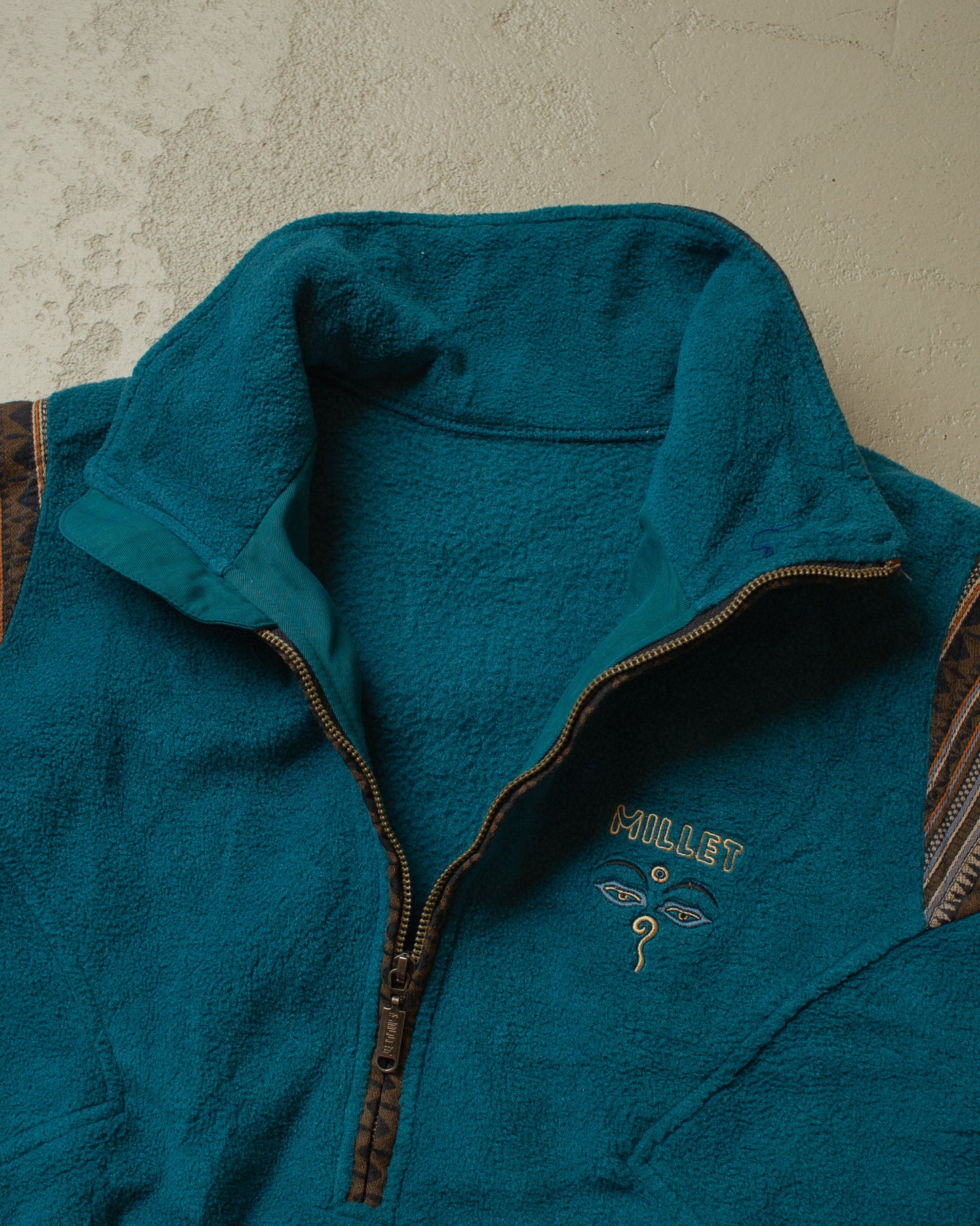 1980s Millet Quarter Zip Polar Fleece blue - L