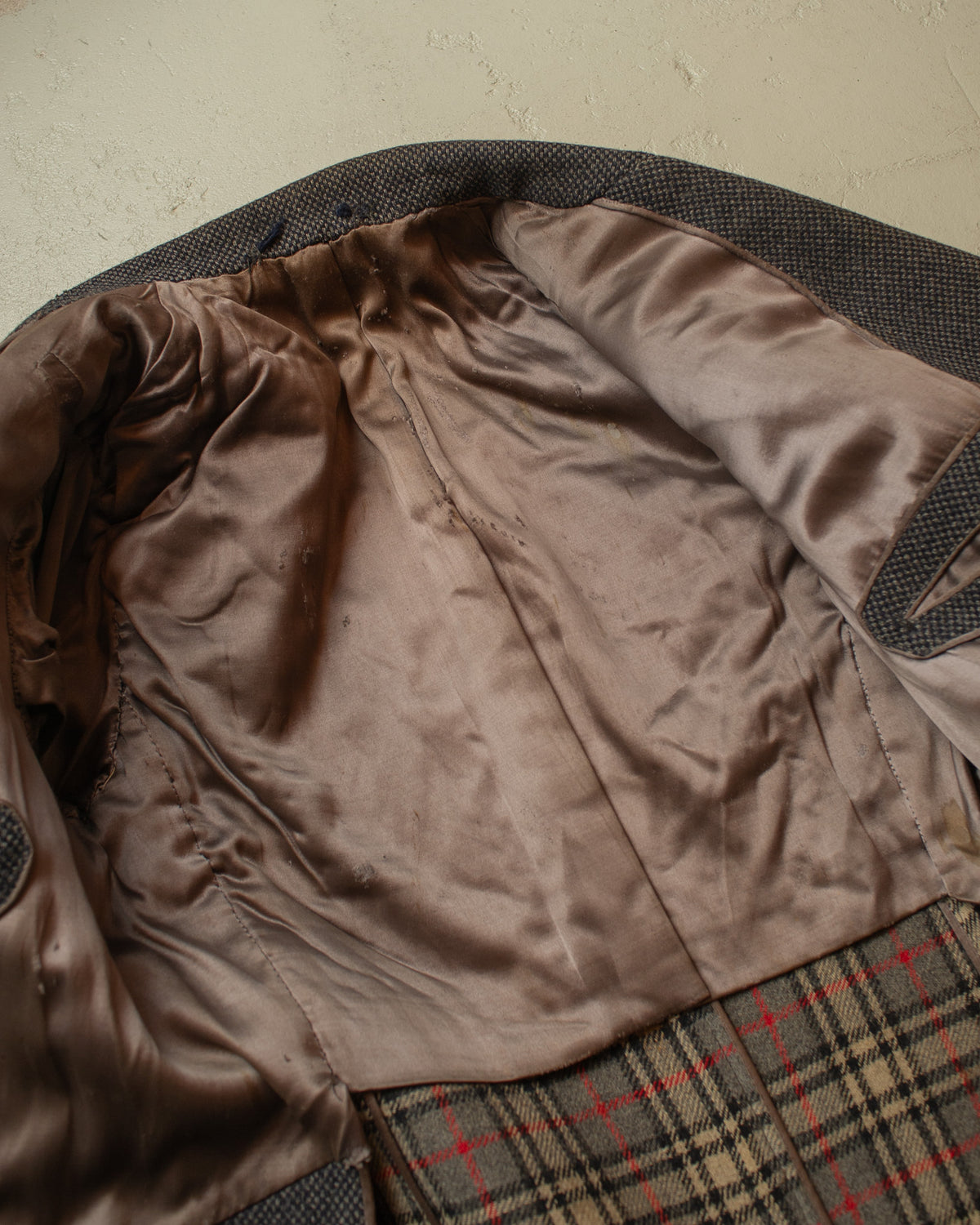1930s German Double Breasted Wool Overcoat grey - M/L