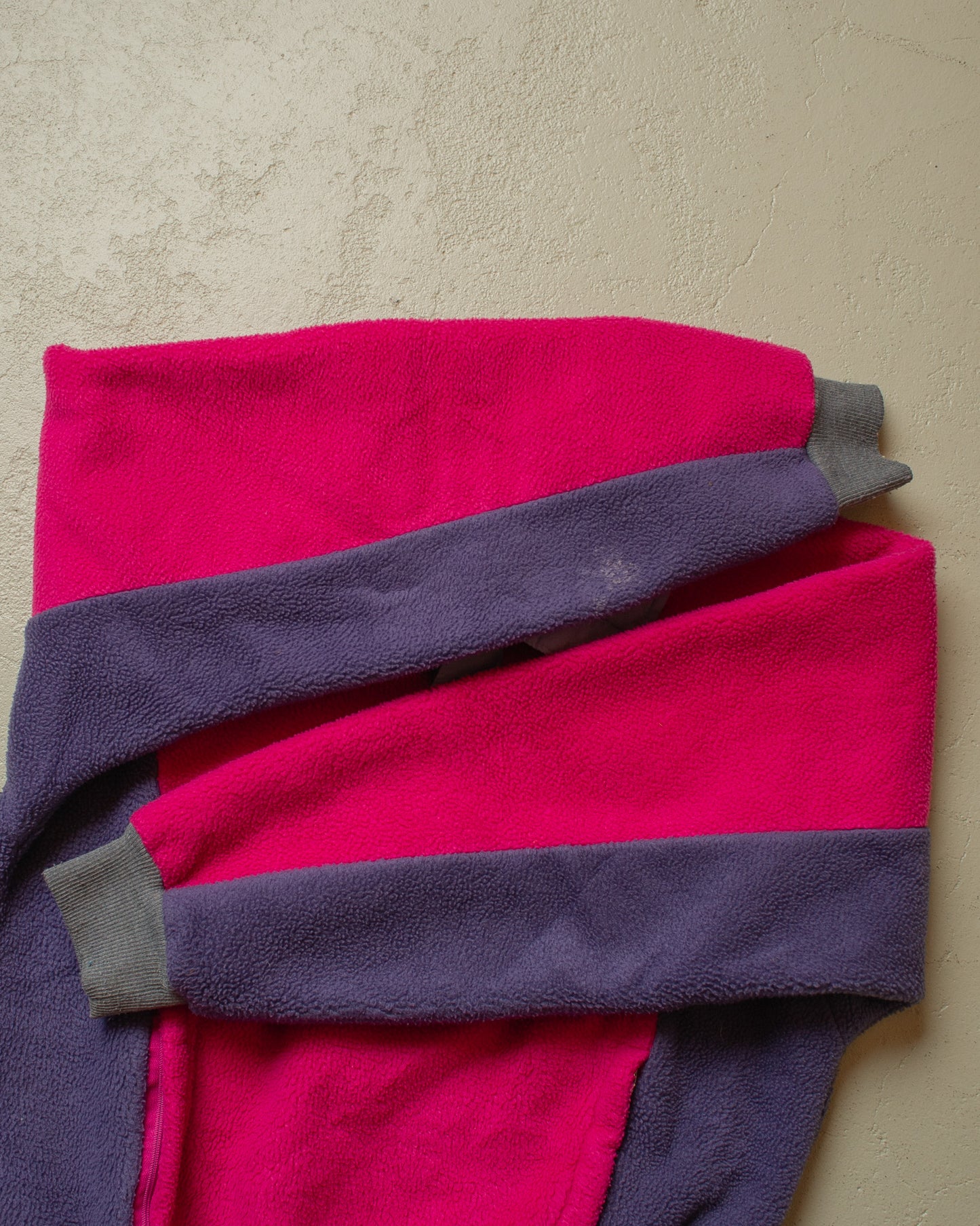 1980s Womens Berghaus Colorblock Snap Fleece pink - S