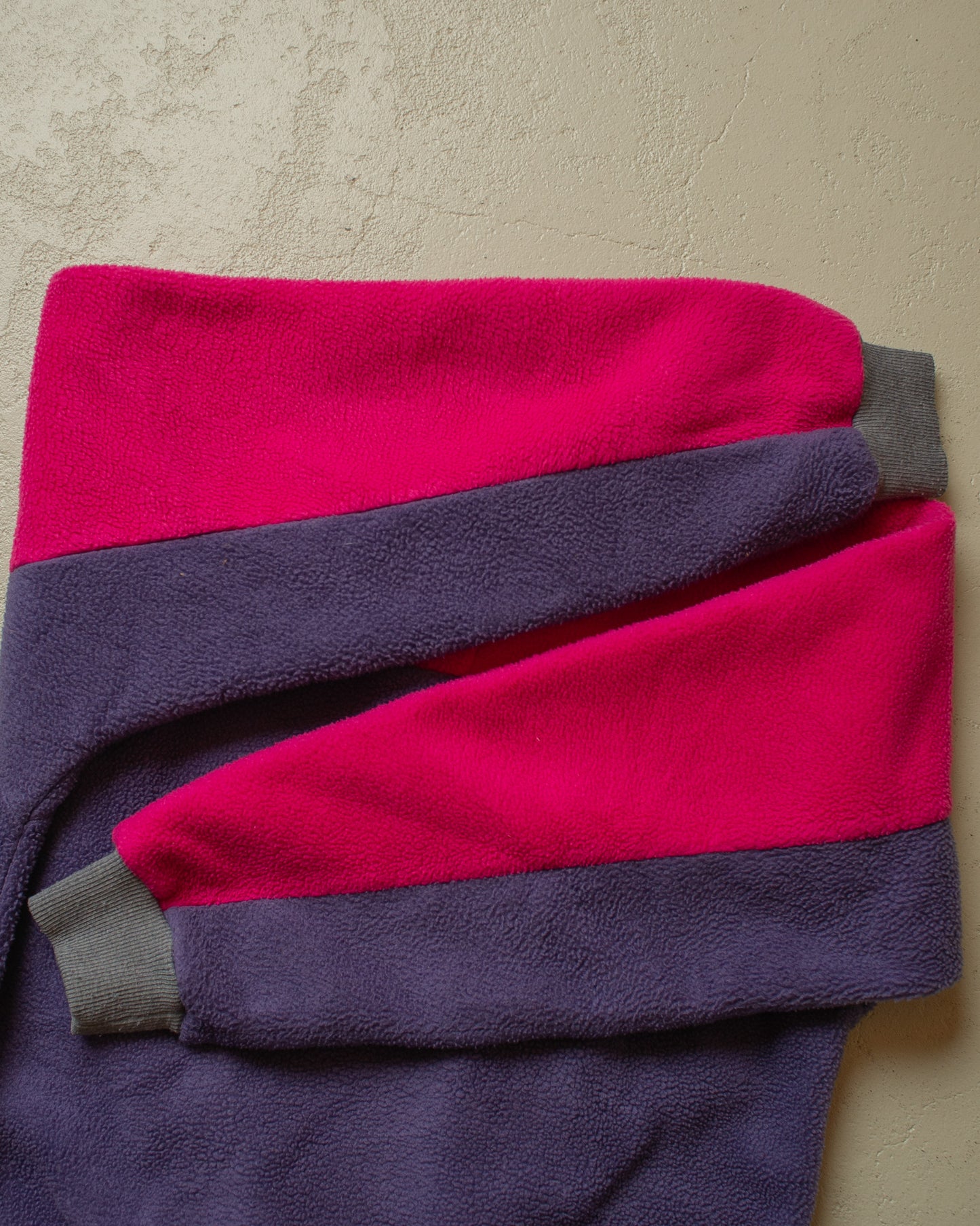 1980s Womens Berghaus Colorblock Snap Fleece pink - S