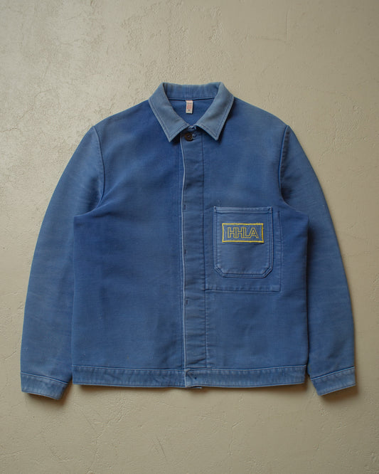 1970s Faded Hamburg Hafen Work Jacket blue - L/XL
