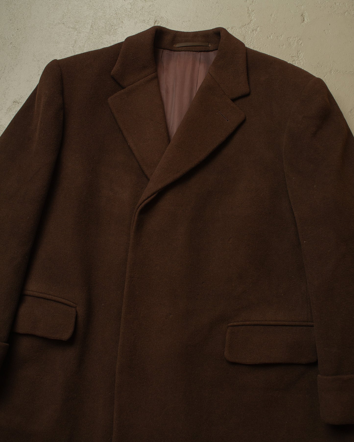 1940s/50s German Heavy Wool Overcoat brown - XXL