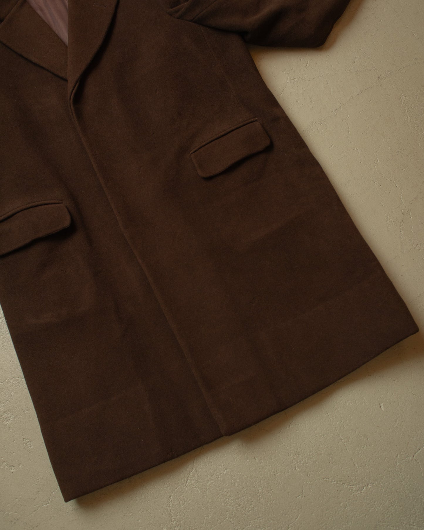 1940s/50s German Heavy Wool Overcoat brown - XXL
