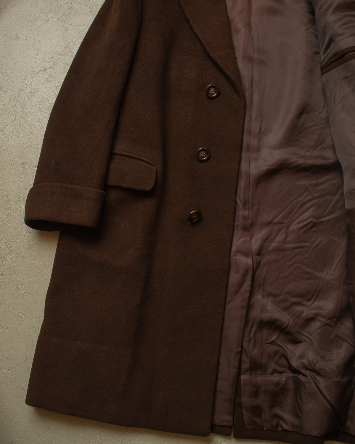 1940s/50s German Heavy Wool Overcoat brown - XXL