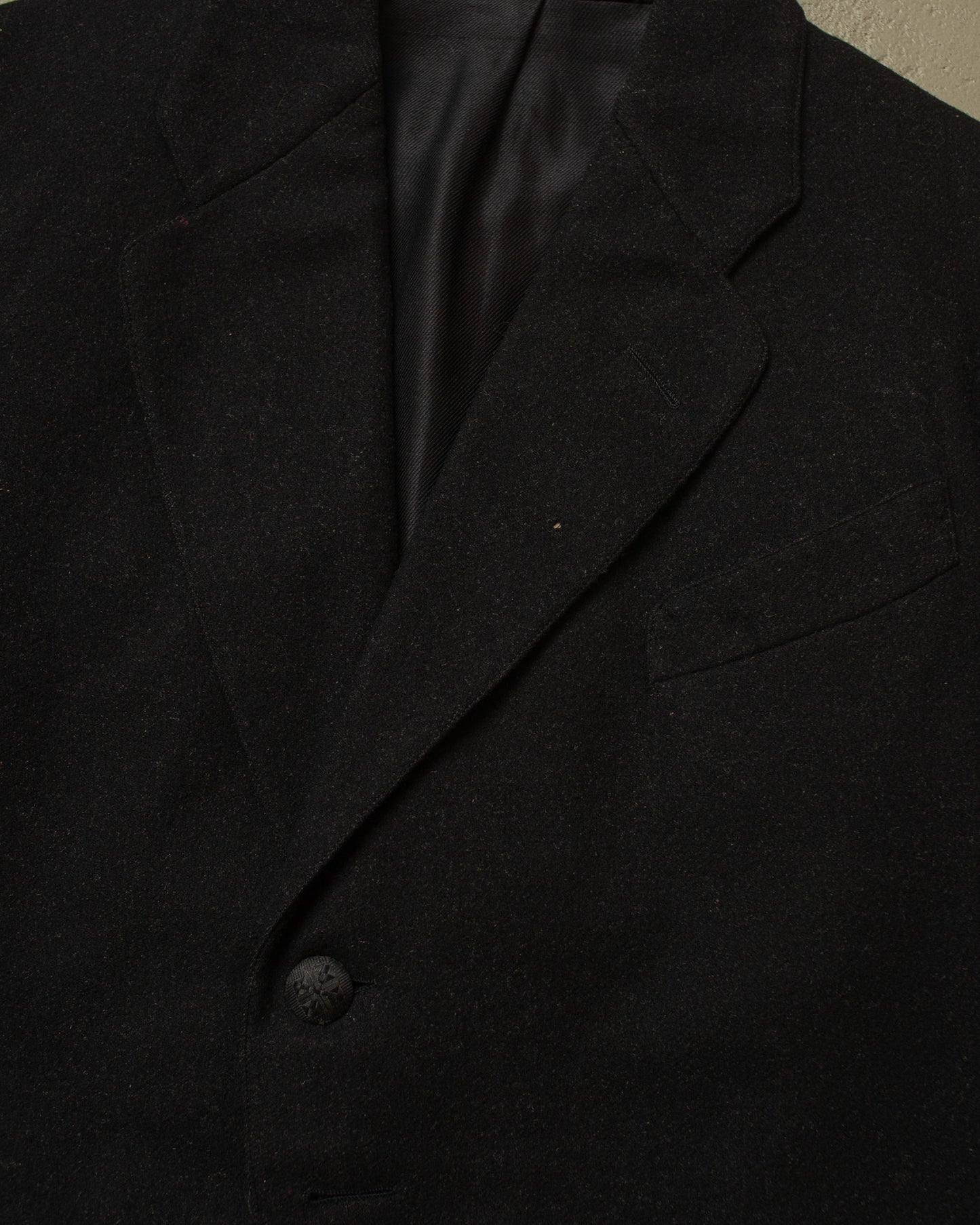 1920s German Morning Cut Away Wool Coat black - M