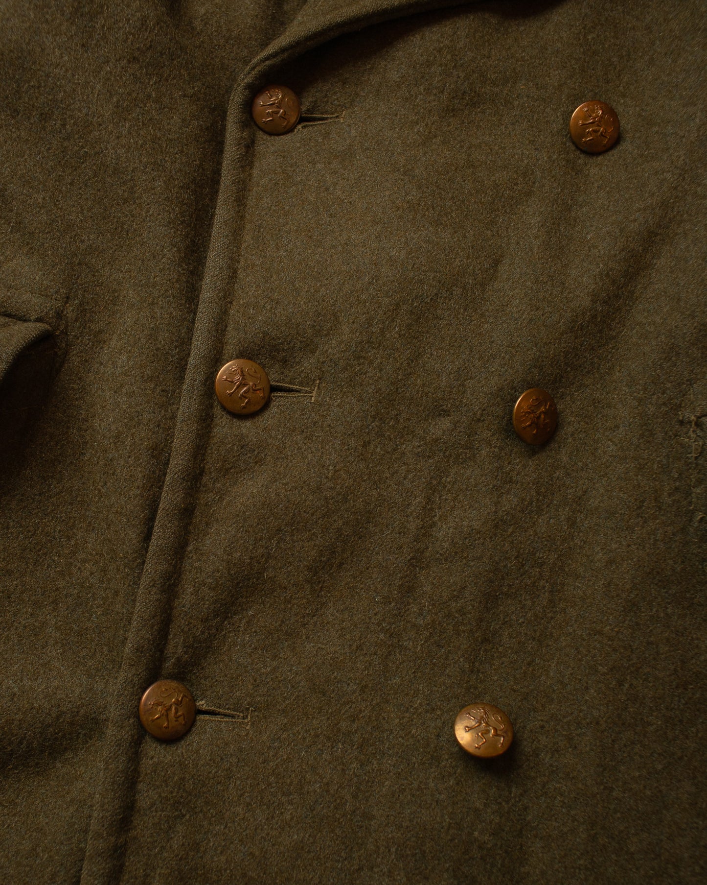 1950 Belgian Post Wool Coat khaki - M