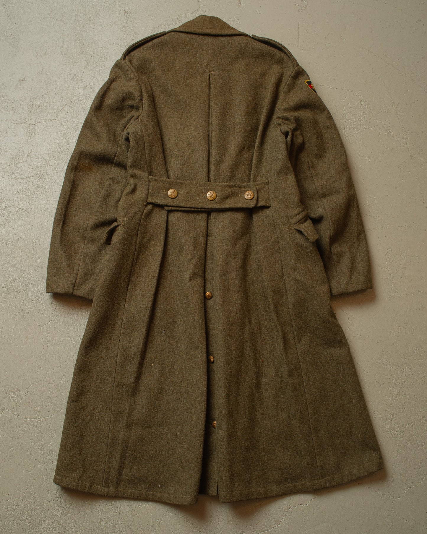 1950 Belgian Post Wool Coat khaki - M