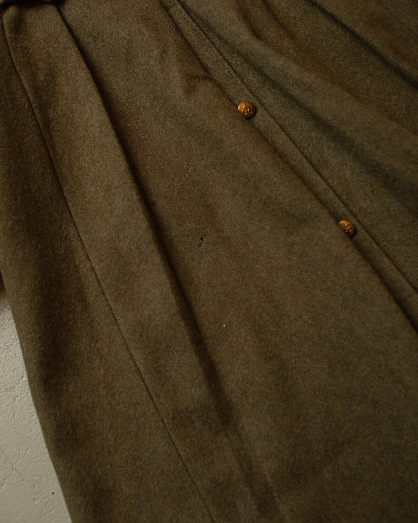 1950 Belgian Post Wool Coat khaki - M