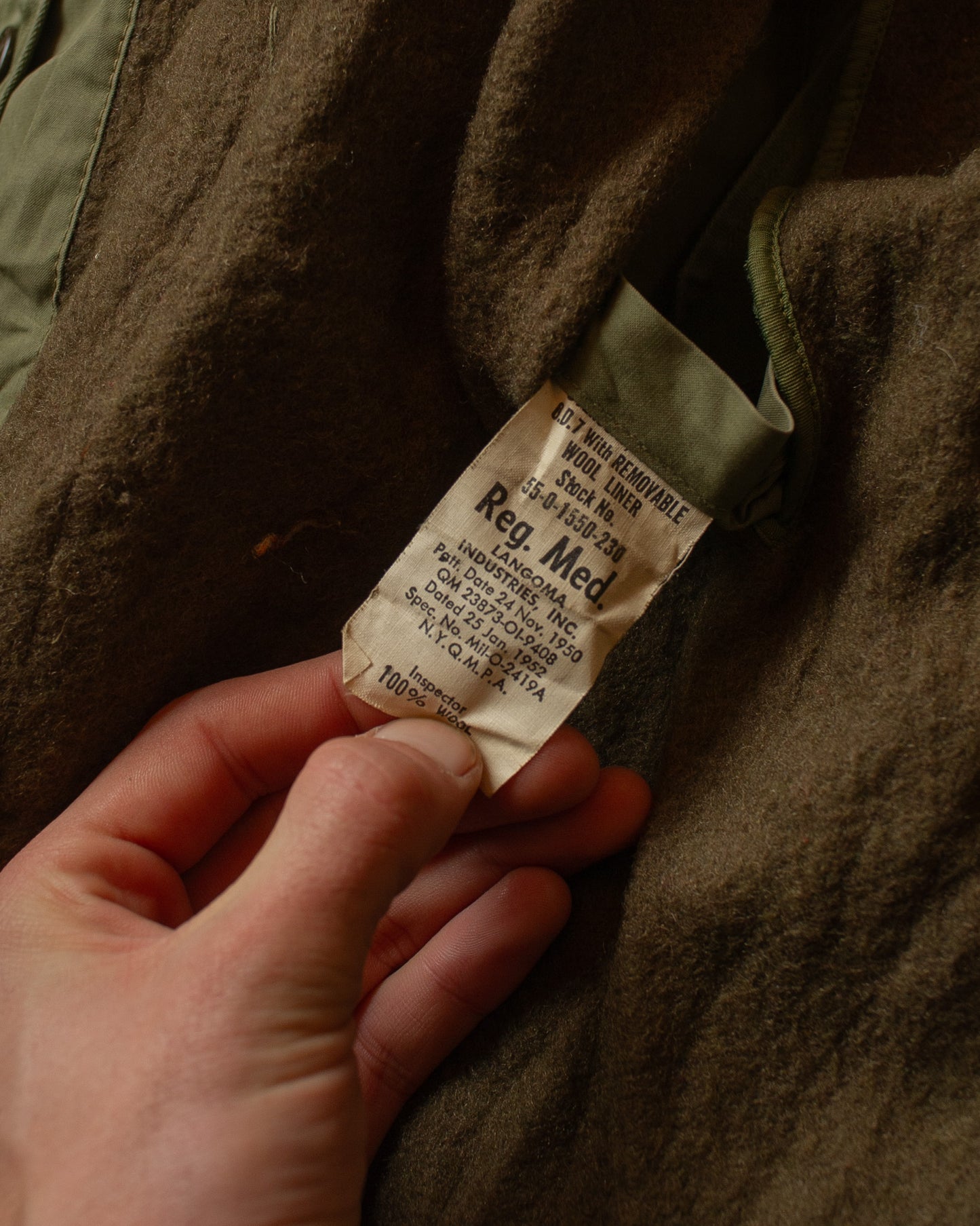 1952 US Army Trenchcoat with Liner green - M/L