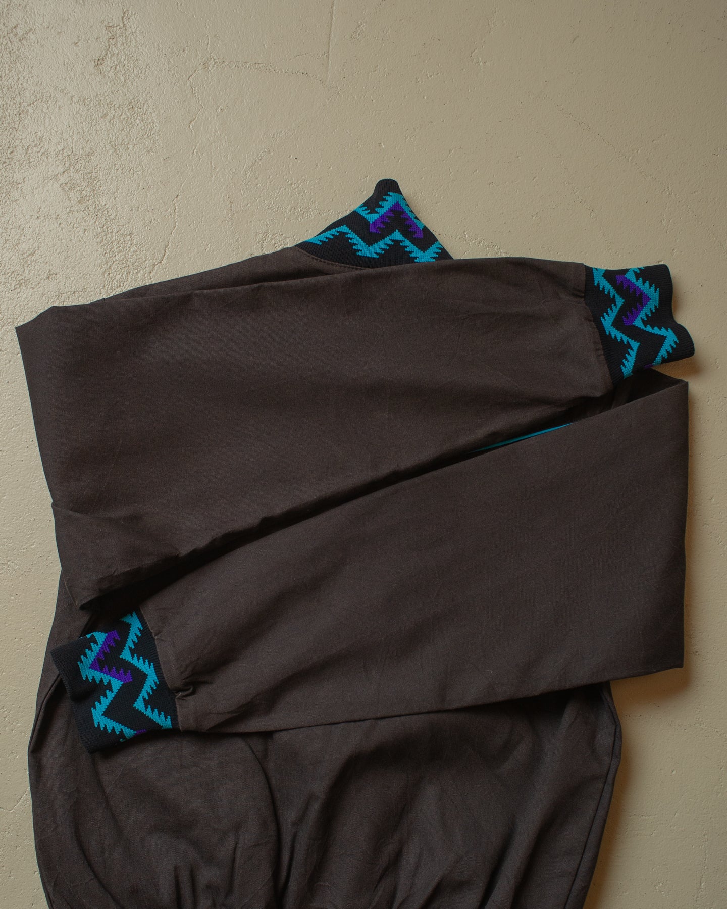 1990s Aztec light Bomber Jacket black - S