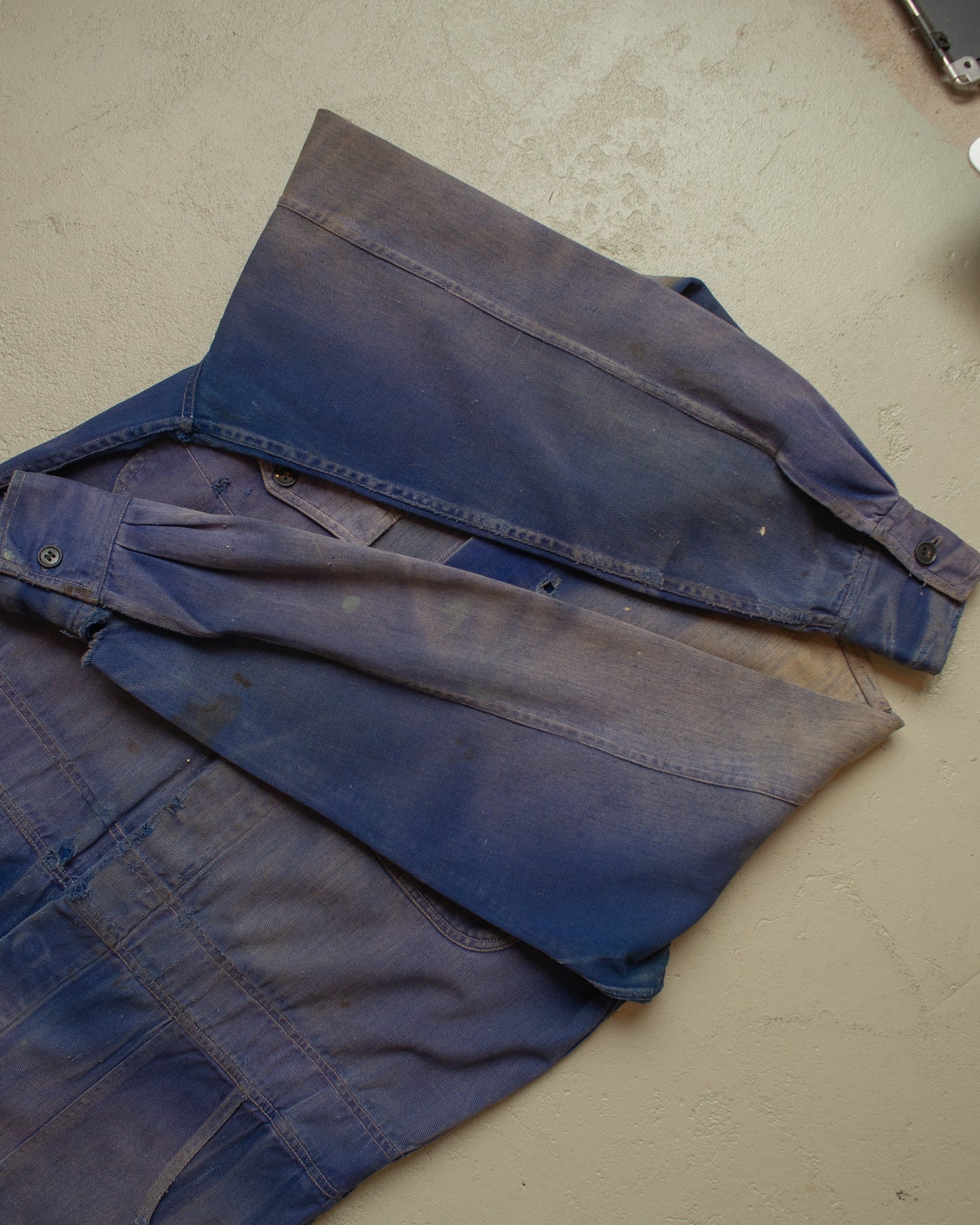 1960s/70s German distressed Cotton Work Coverall blue - M