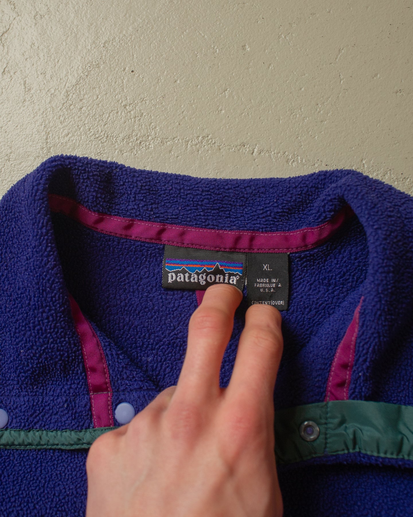 1990s Patagonia Snap-T Fleece purple - XL