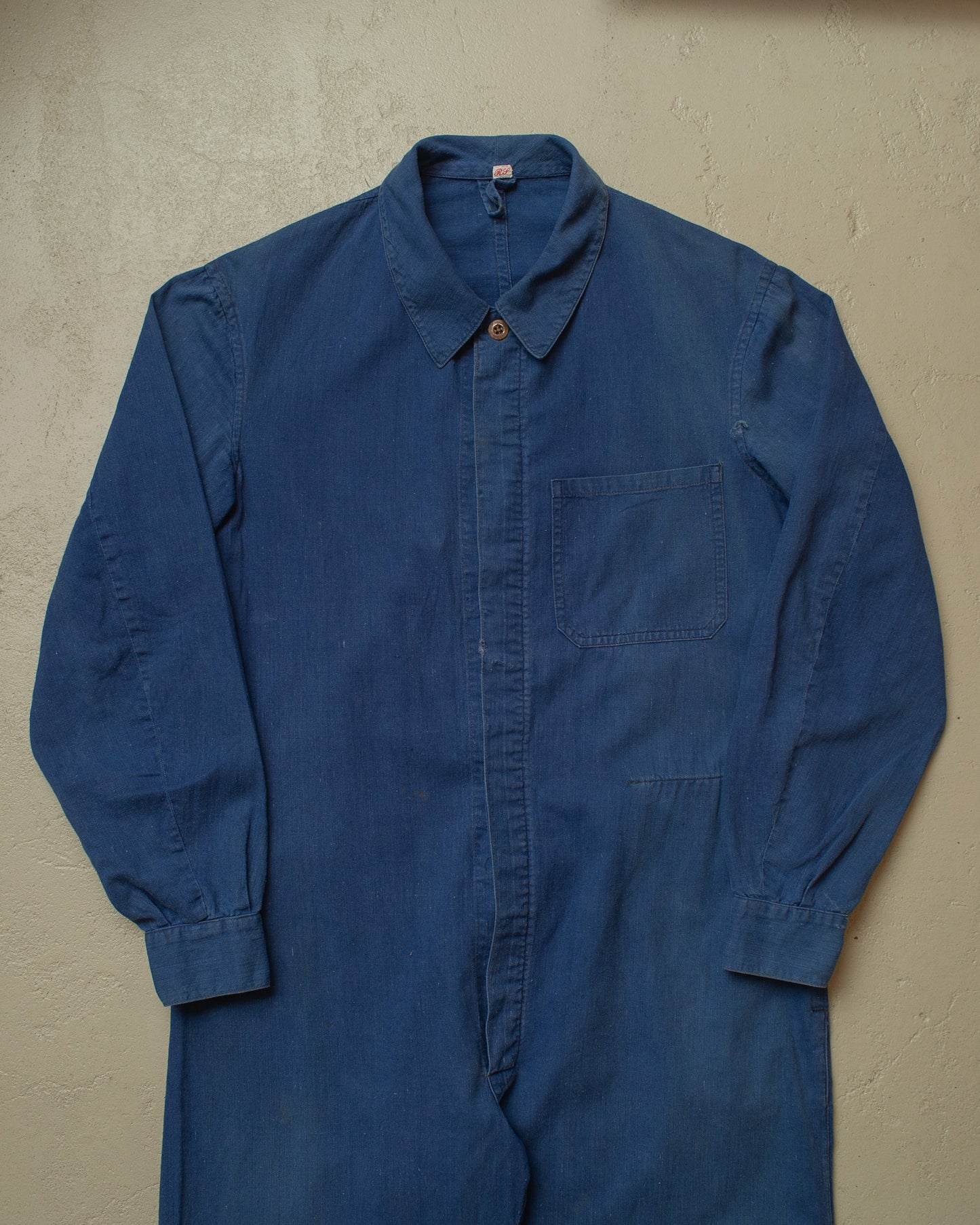 1930s/40s German Luftwaffe Linen Work Coverall blue - M