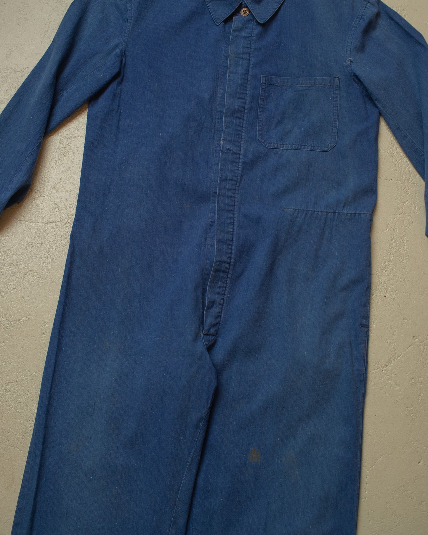 1930s/40s German Luftwaffe Linen Work Coverall blue - M