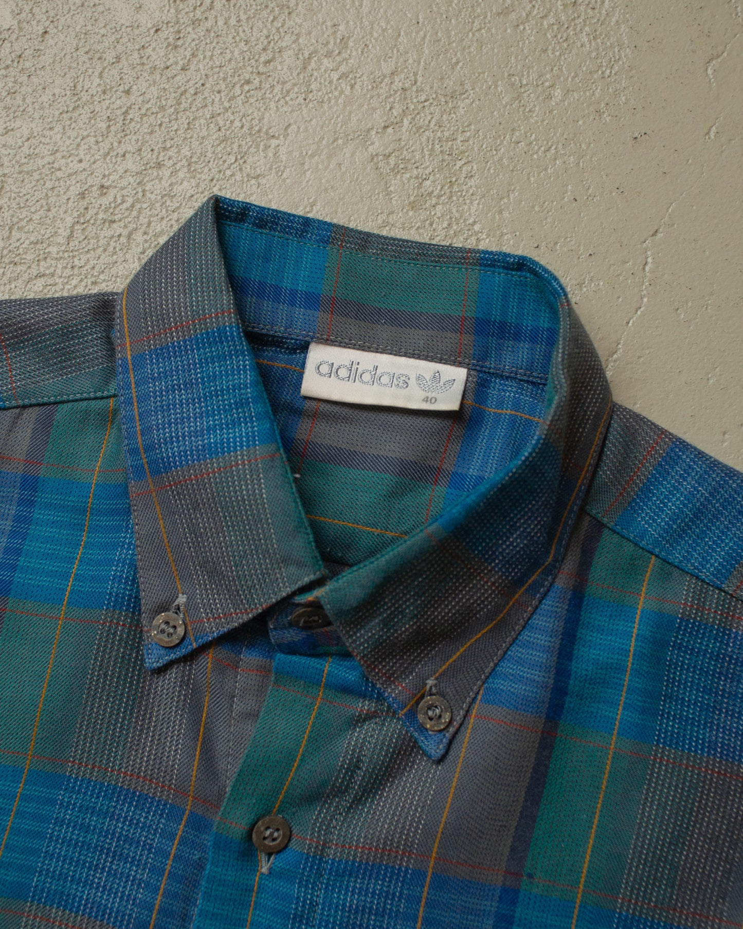 1990s unworn Adidas Outdoor Shirt blue/green - L