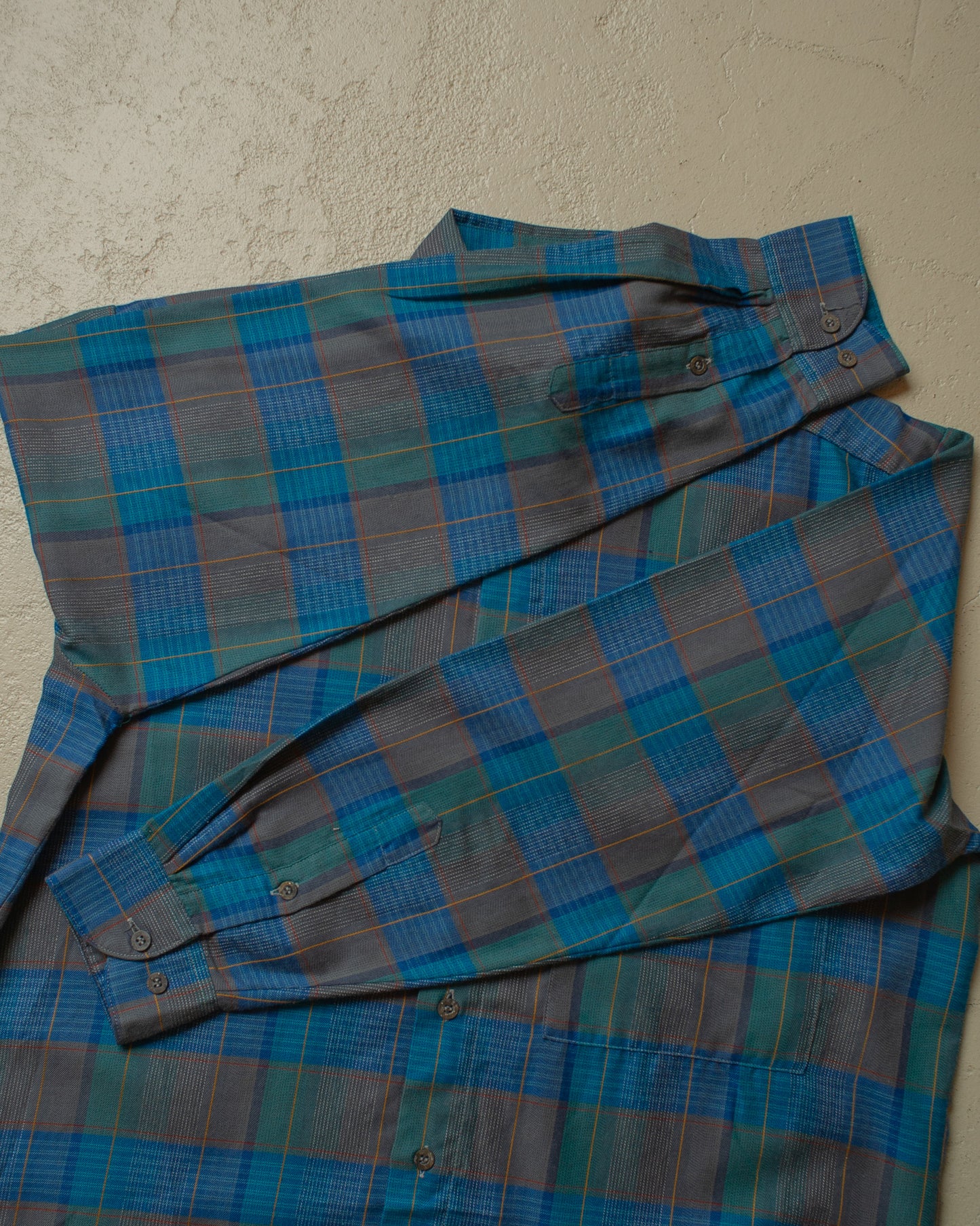 1990s unworn Adidas Outdoor Shirt blue/green - L