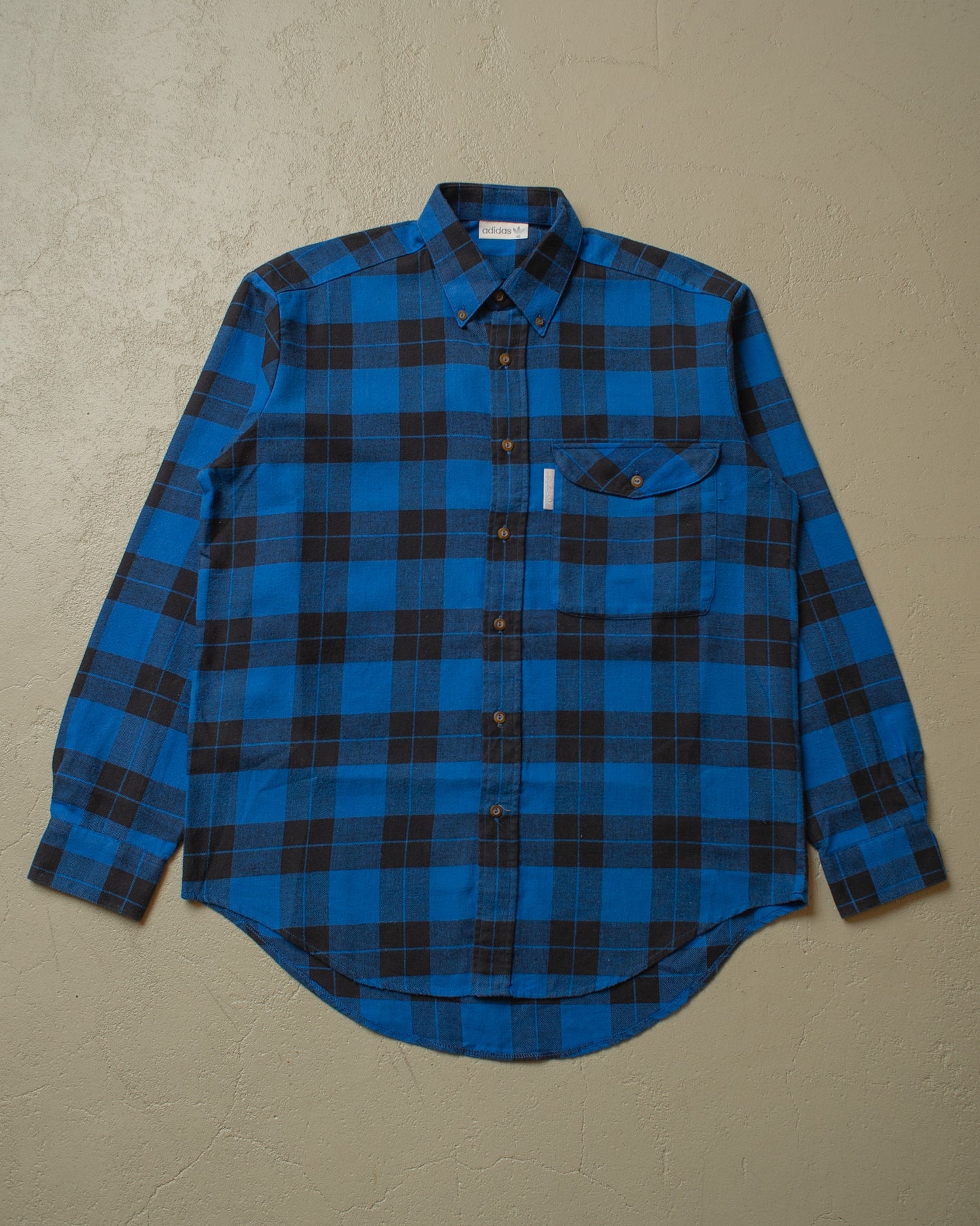 1990s unworn Adidas Outdoor Flannel Shirt blue - L/XL