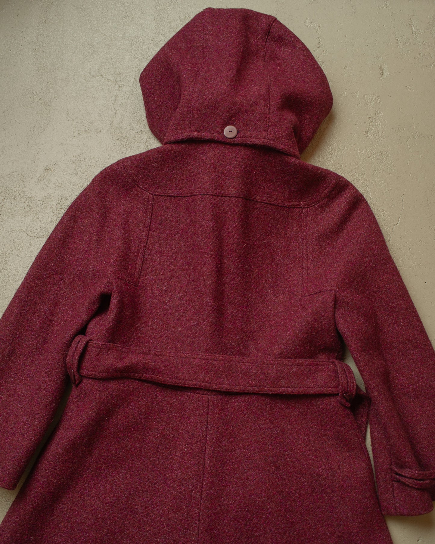 1960s/70s German Womens Hooded Wool Coat - M/L