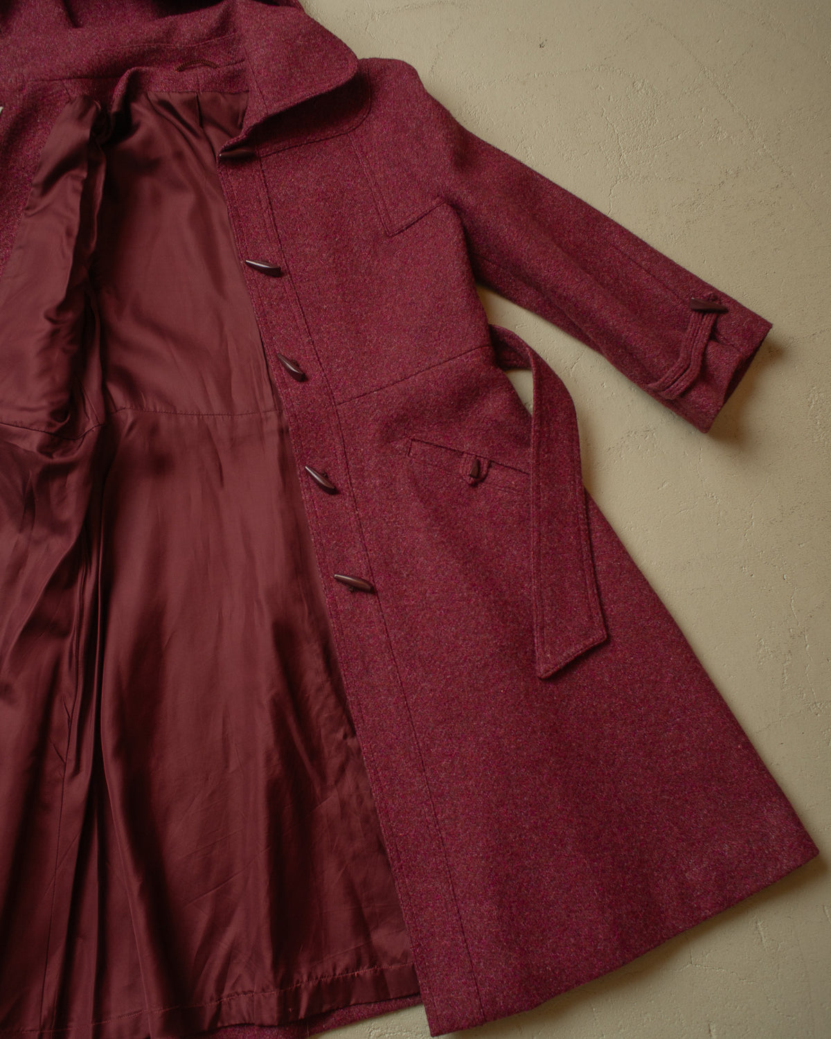 1960s/70s German Womens Hooded Wool Coat - M/L
