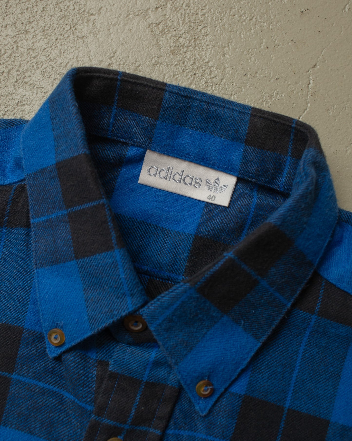 1990s unworn Adidas Outdoor Flannel Shirt blue - L/XL