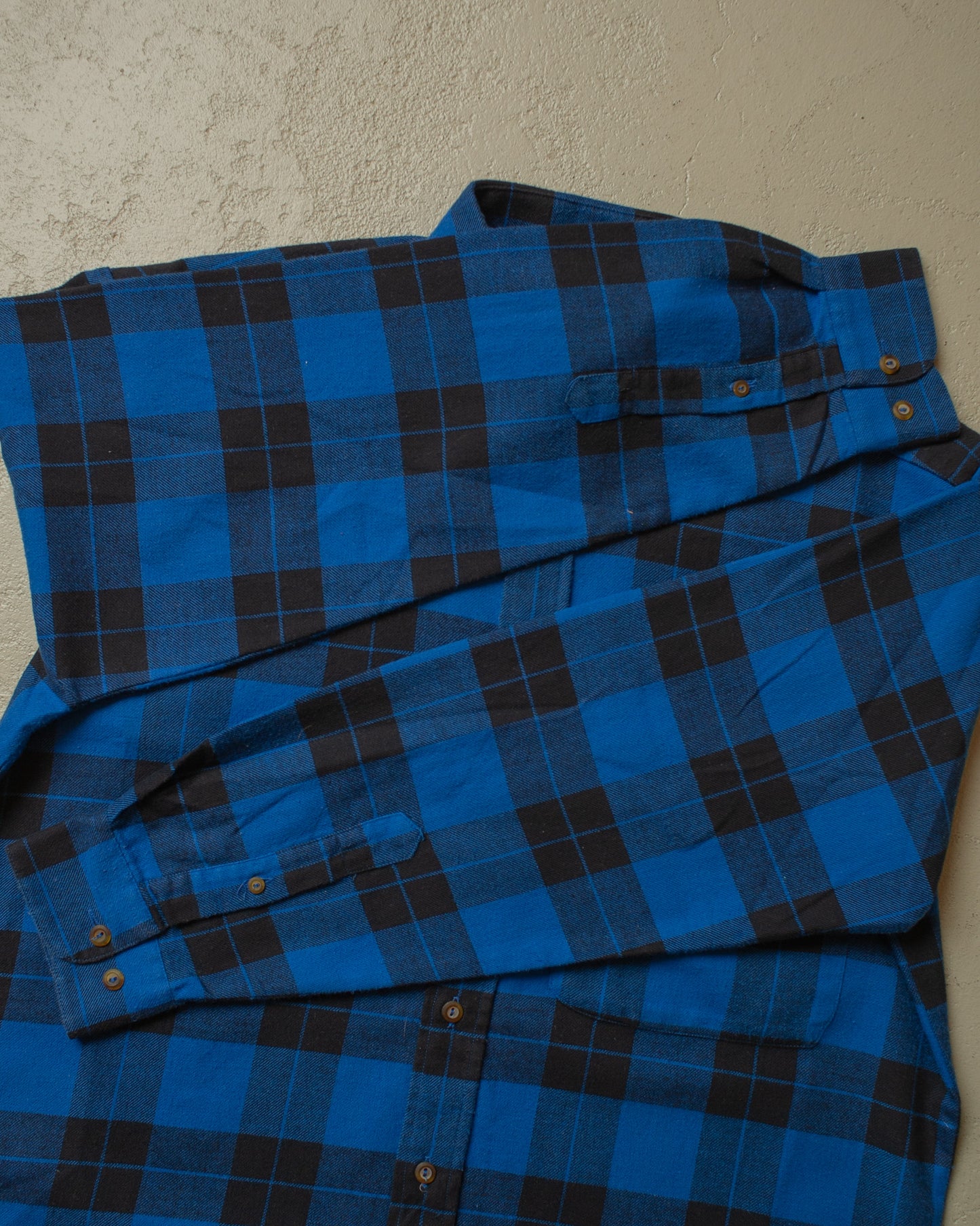 1990s unworn Adidas Outdoor Flannel Shirt blue - L/XL