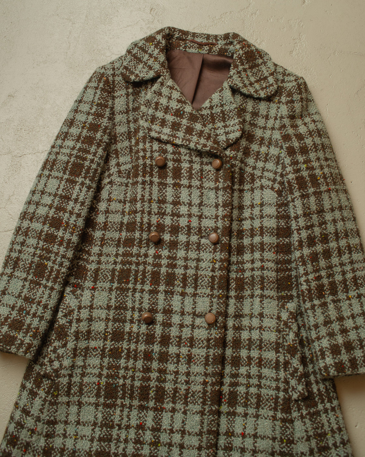 1960s German Womens Double Breasted "Jörissen" Swing Wool Coat - M/L
