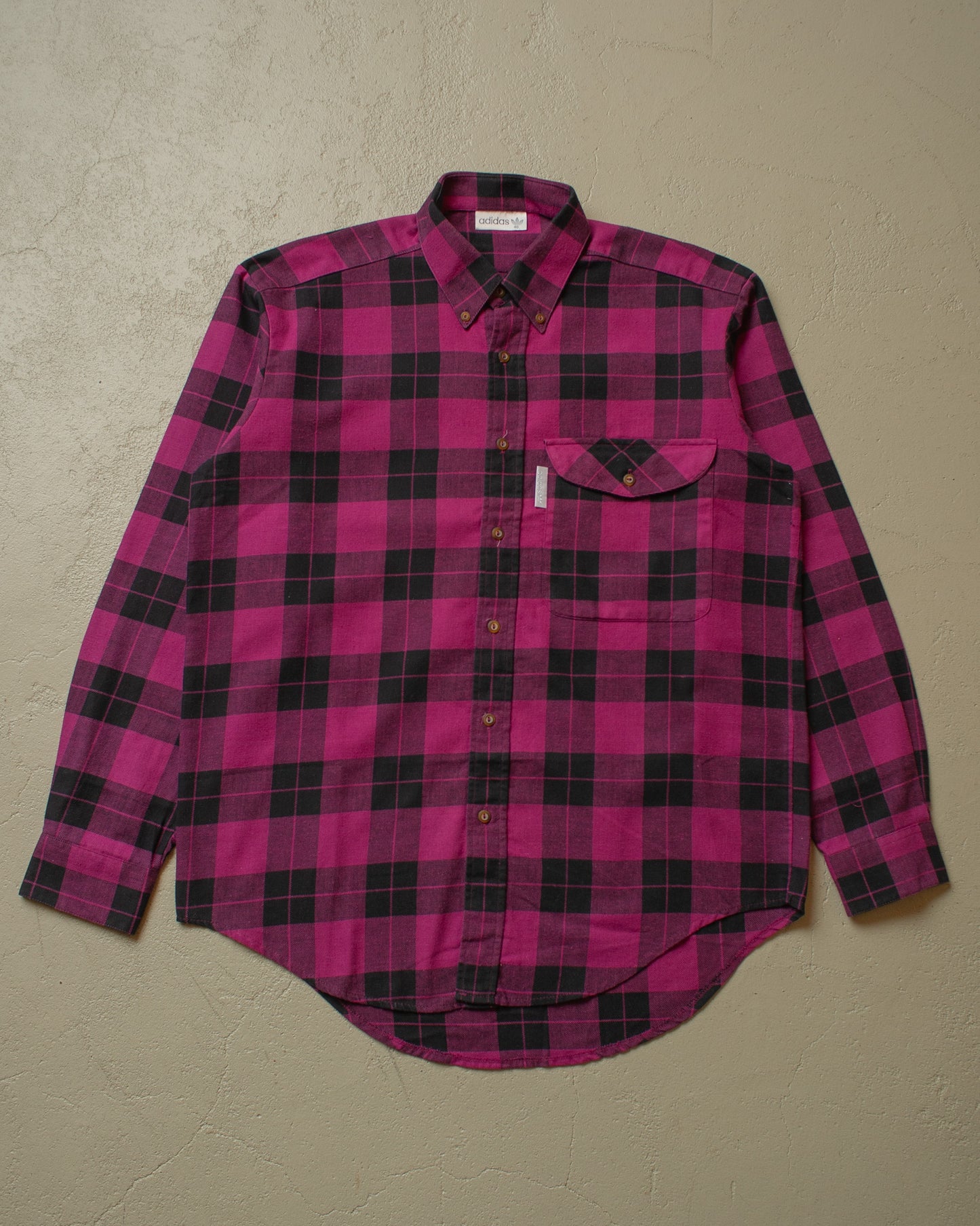 1990s unworn Adidas Outdoor Flannel Shirt pink - L/XL