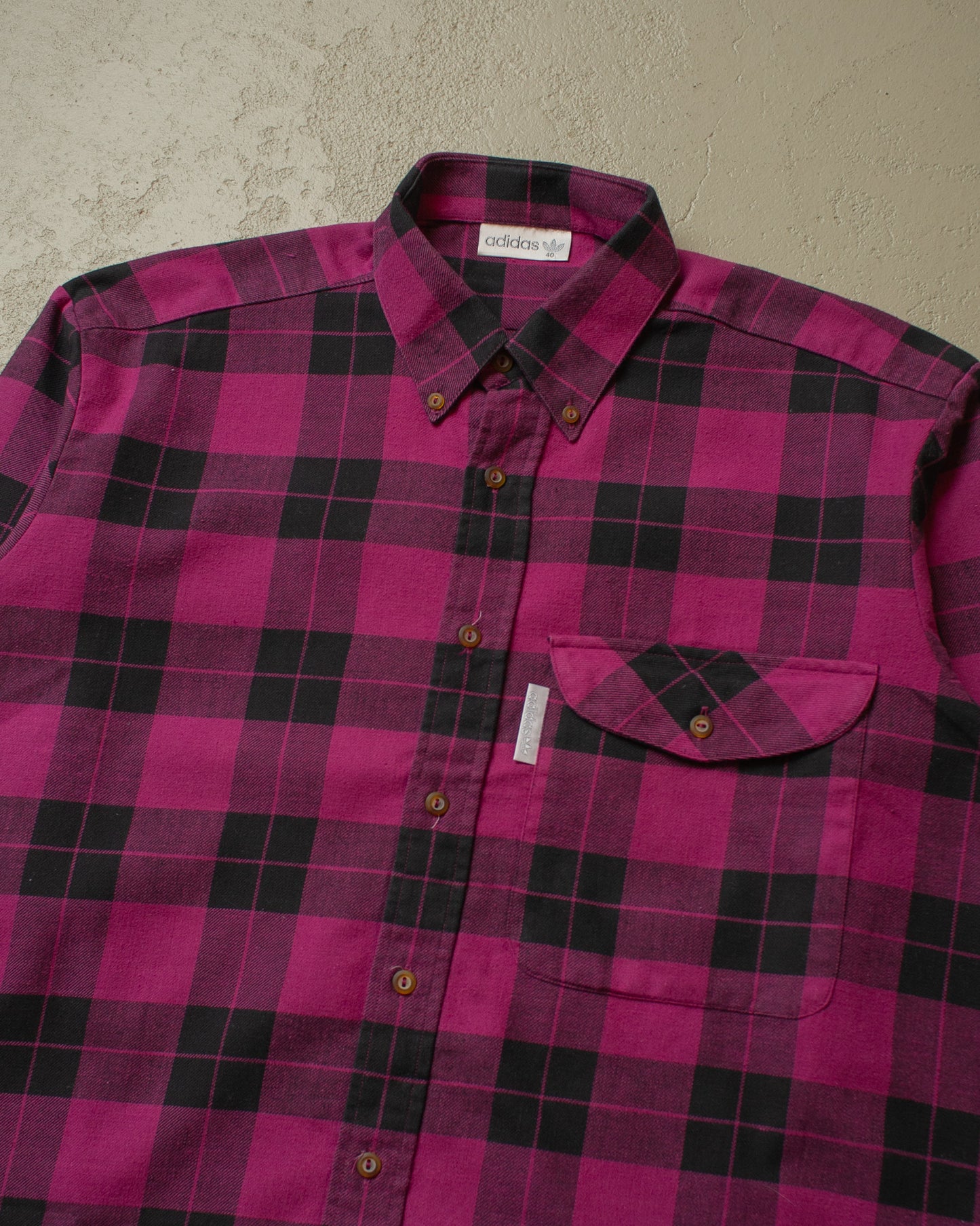 1990s unworn Adidas Outdoor Flannel Shirt pink - L/XL