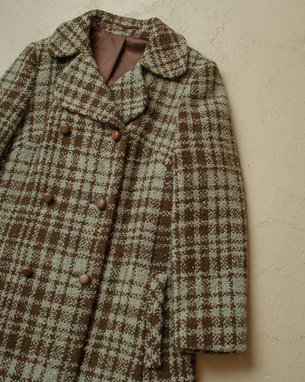 1960s German Womens Double Breasted "Jörissen" Swing Wool Coat - M/L