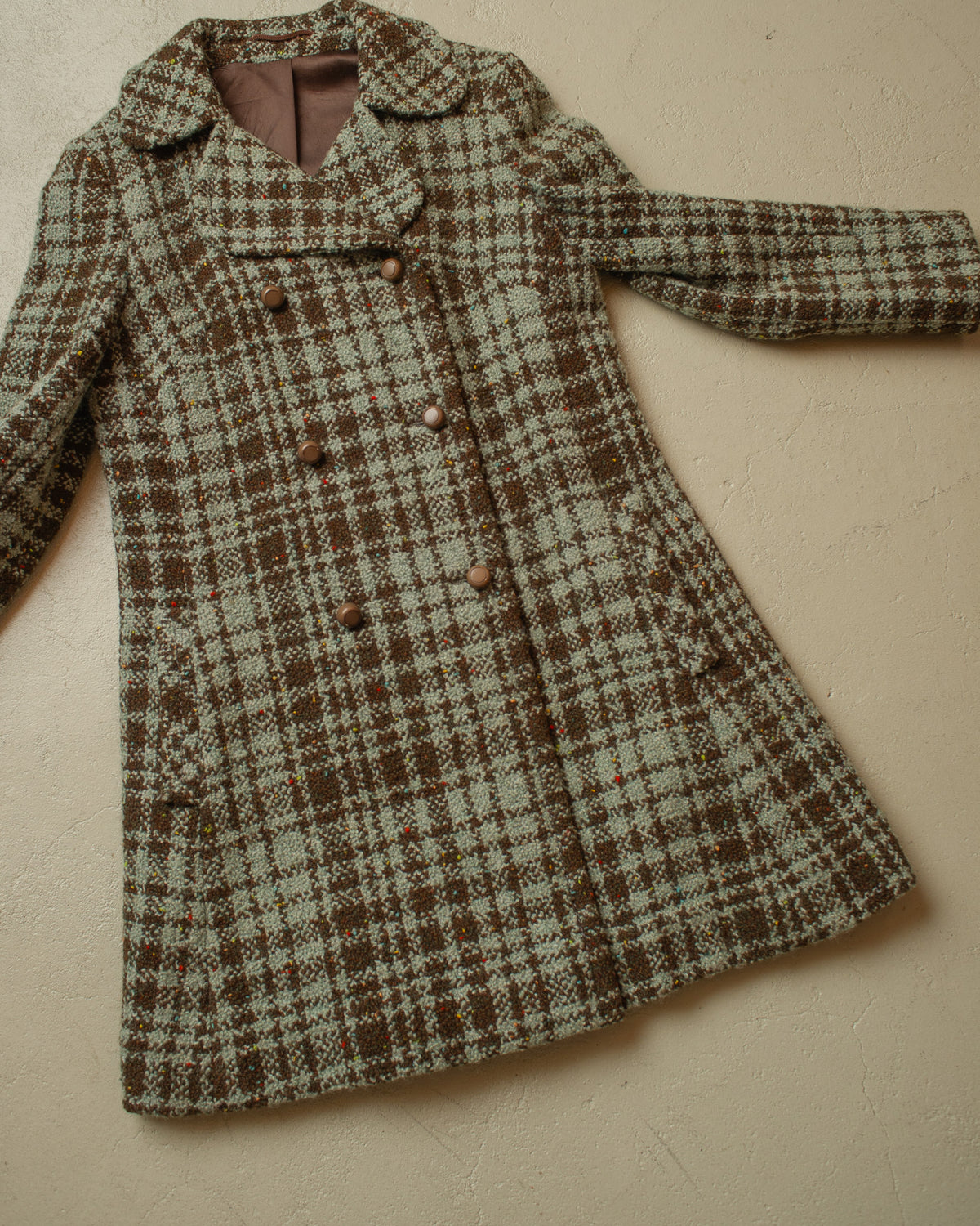 1960s German Womens Double Breasted "Jörissen" Swing Wool Coat - M/L