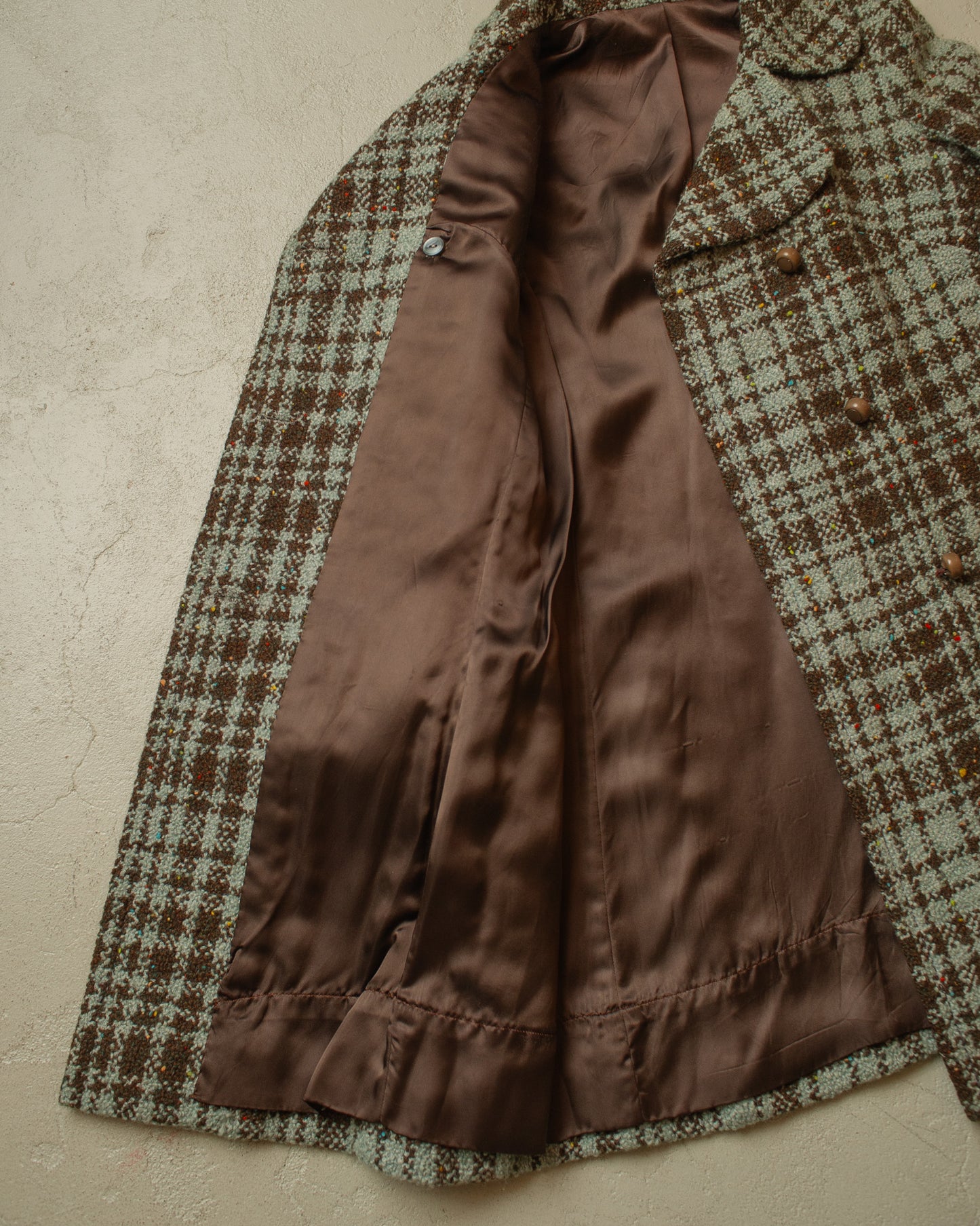 1960s German Womens Double Breasted "Jörissen" Swing Wool Coat - M/L