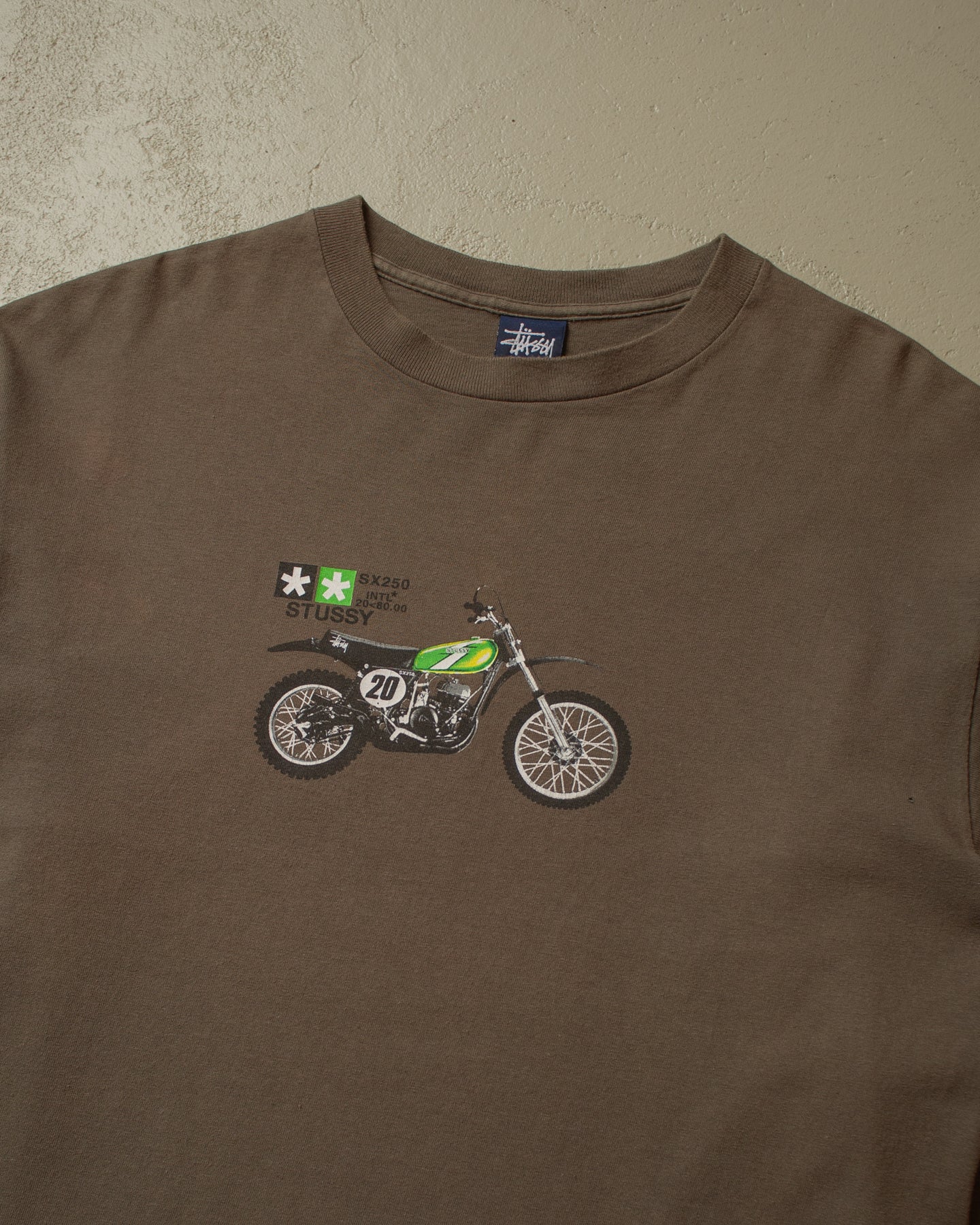 1990s Stüssy Motocross Longsleeve khaki - M/L