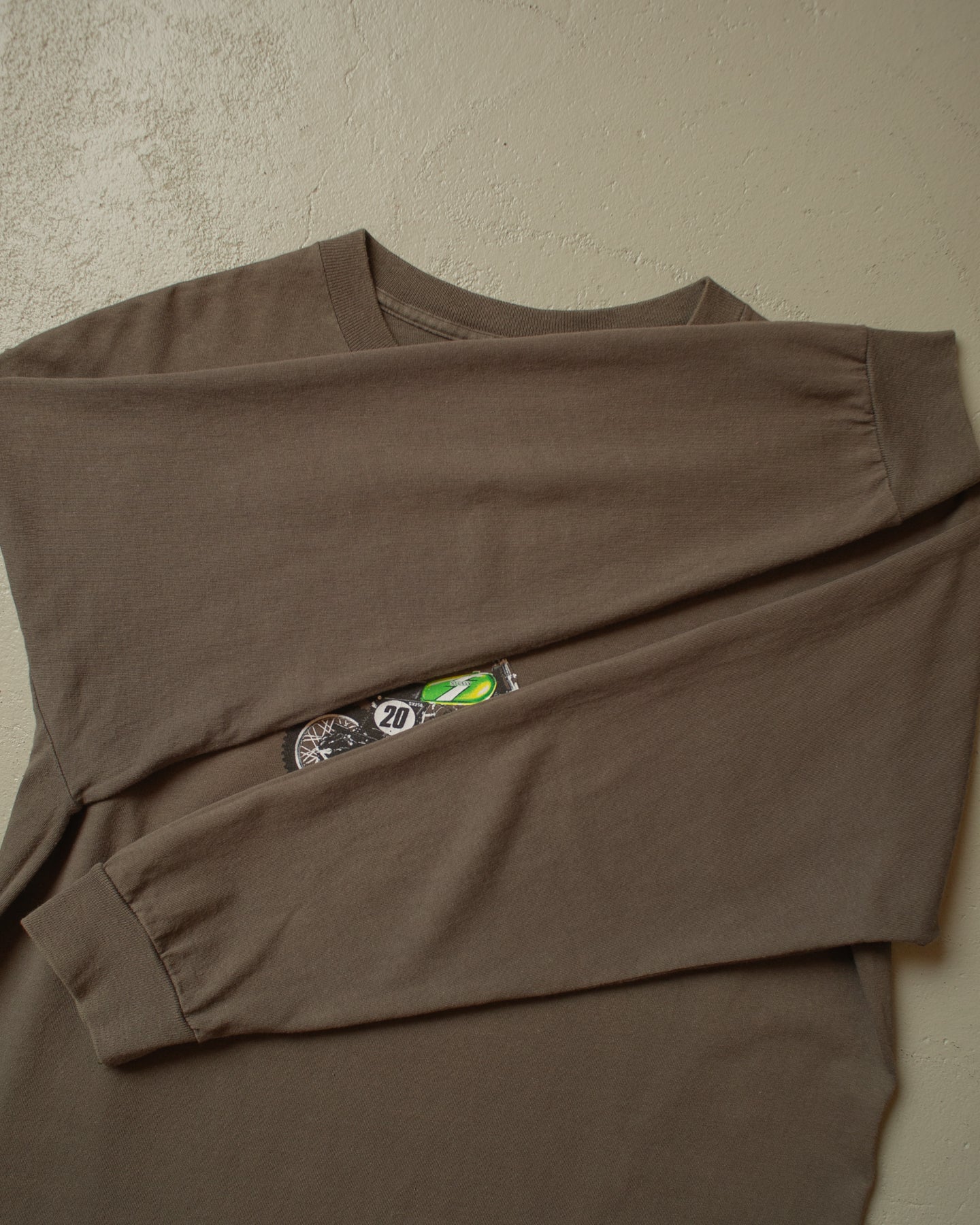 1990s Stüssy Motocross Longsleeve khaki - M/L