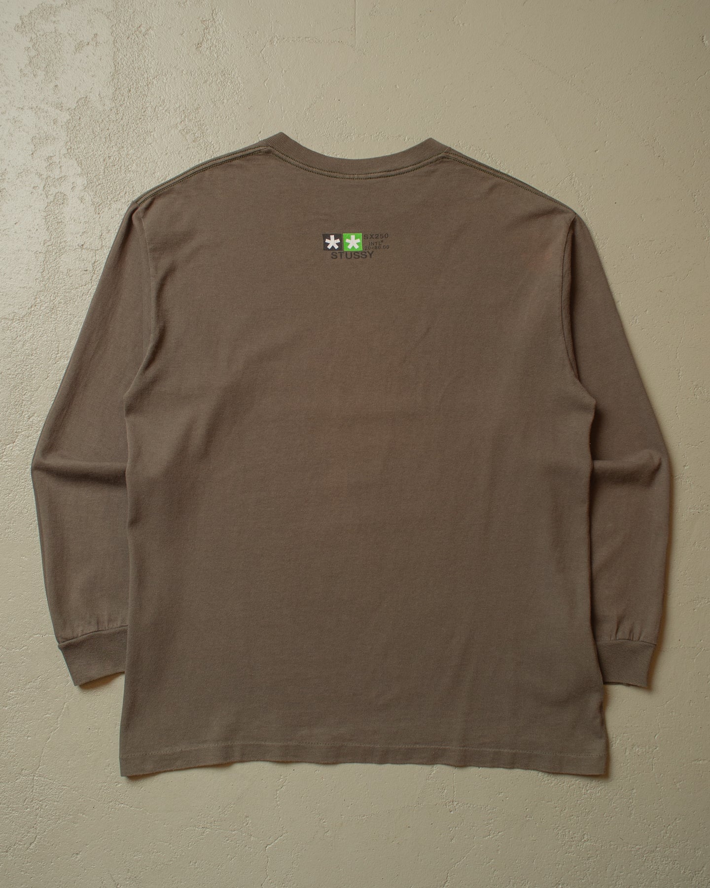 1990s Stüssy Motocross Longsleeve khaki - M/L