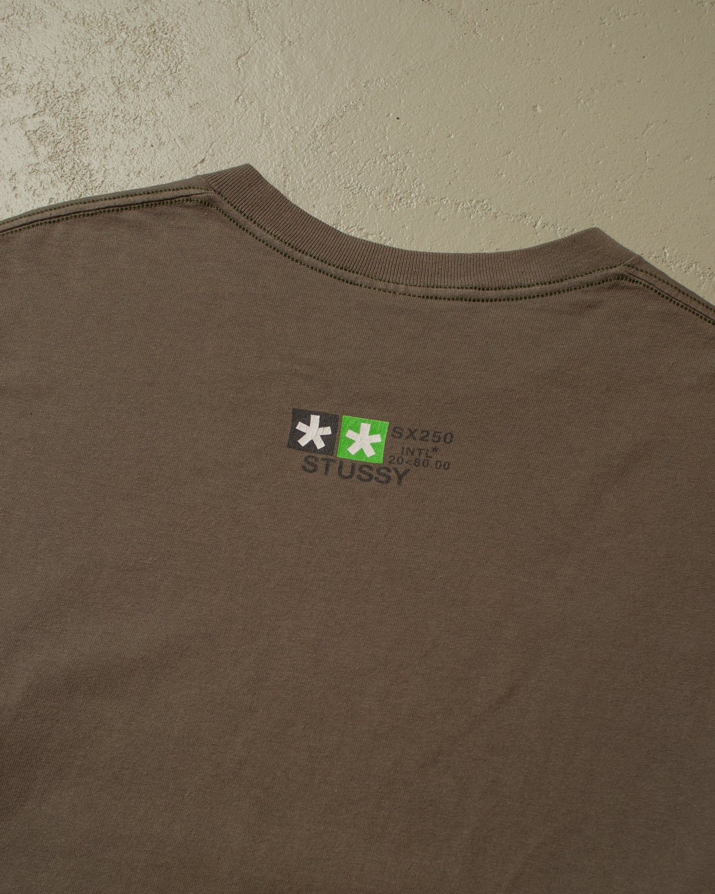 1990s Stüssy Motocross Longsleeve khaki - M/L