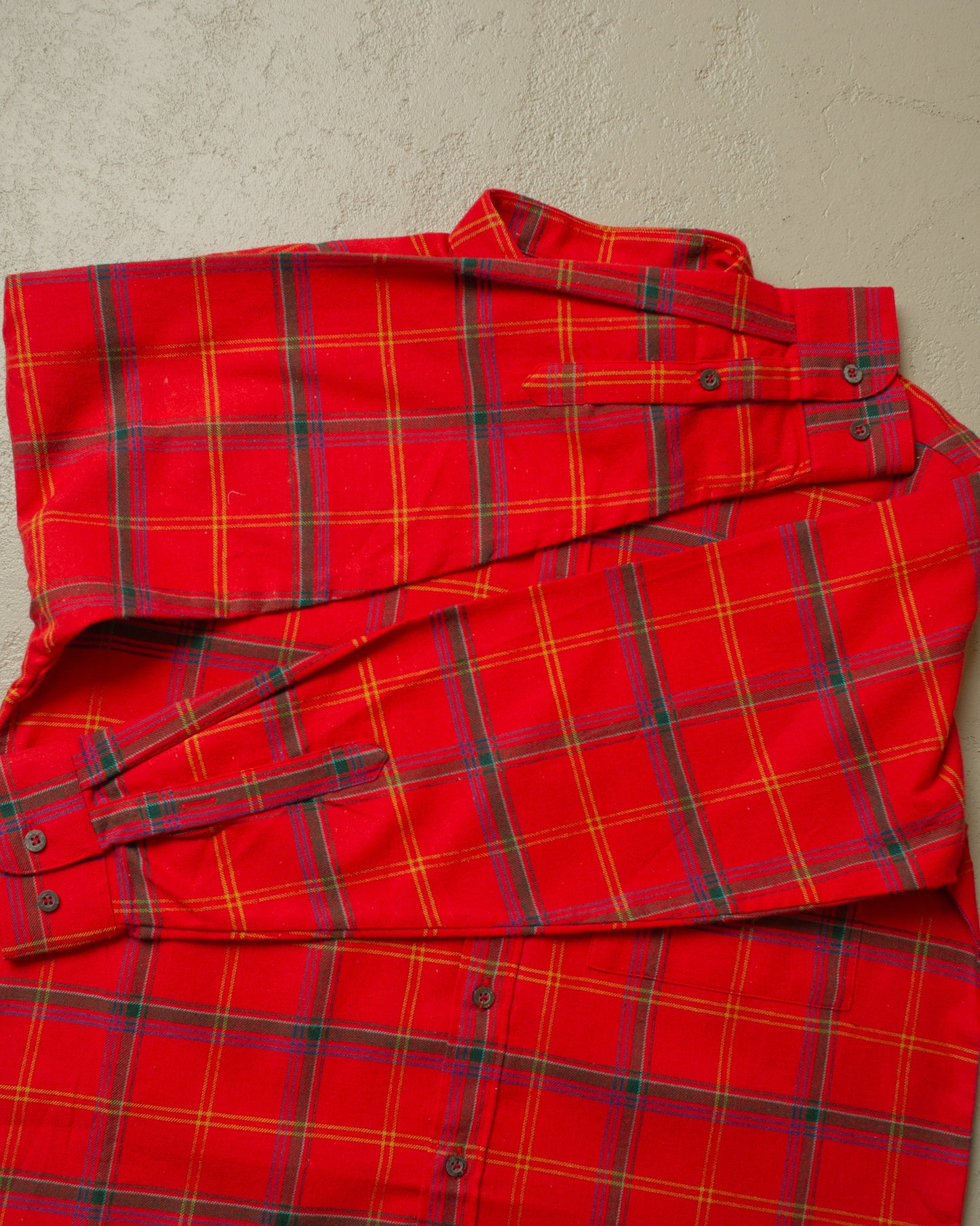 1990s unworn Adidas Outdoor Flannel Shirt red - L