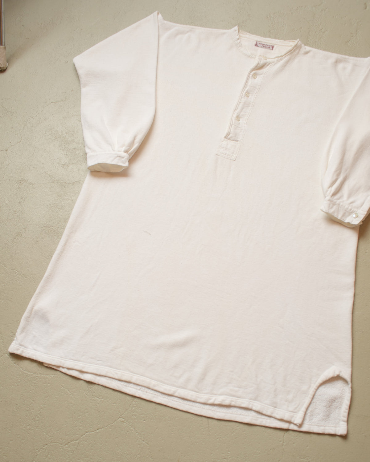 1930s German "Plüsch" Winter Cotton Undershirt white - XXL/XXXL