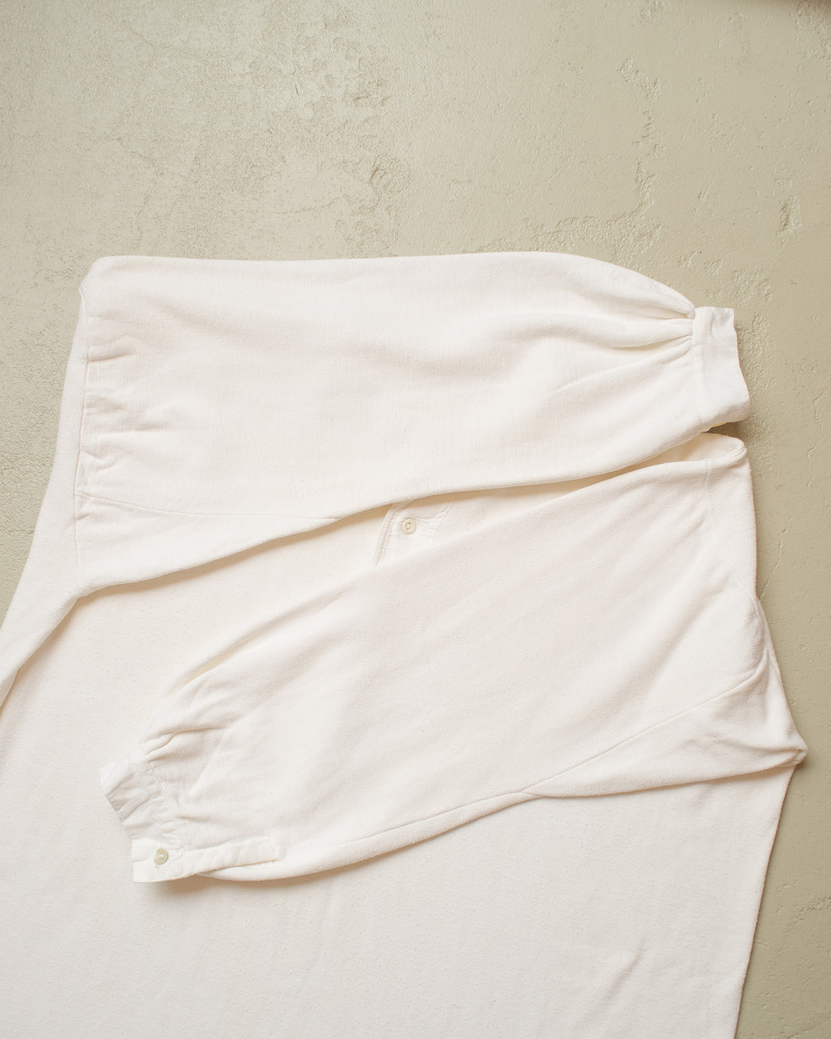1930s German "Plüsch" Winter Cotton Undershirt white - XXL/XXXL